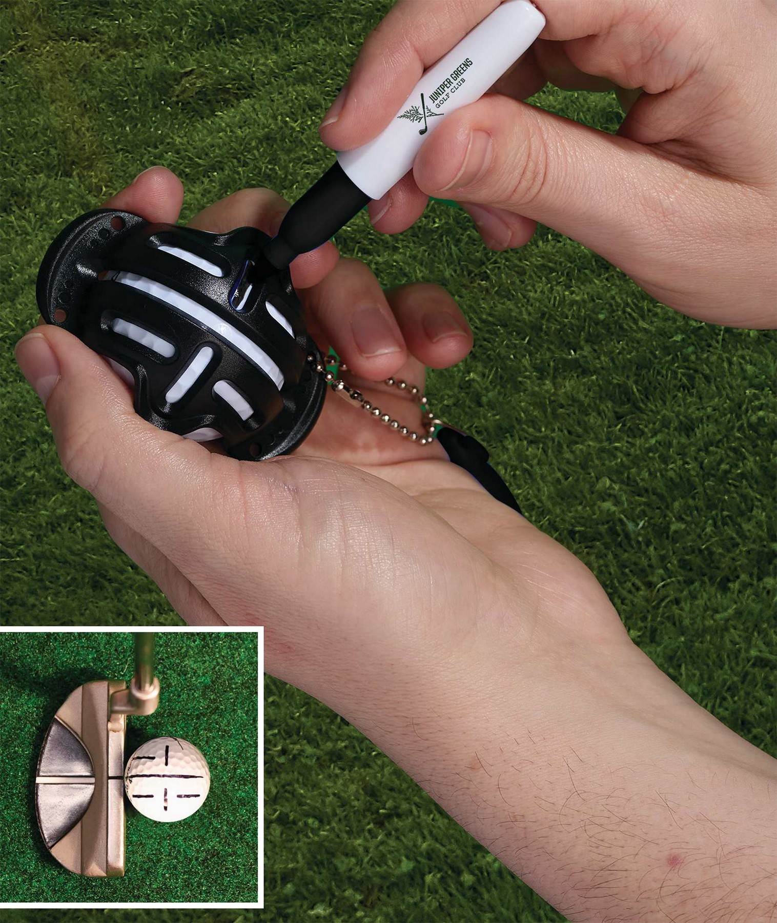 Picture of Golf Ball Stencil with Marker