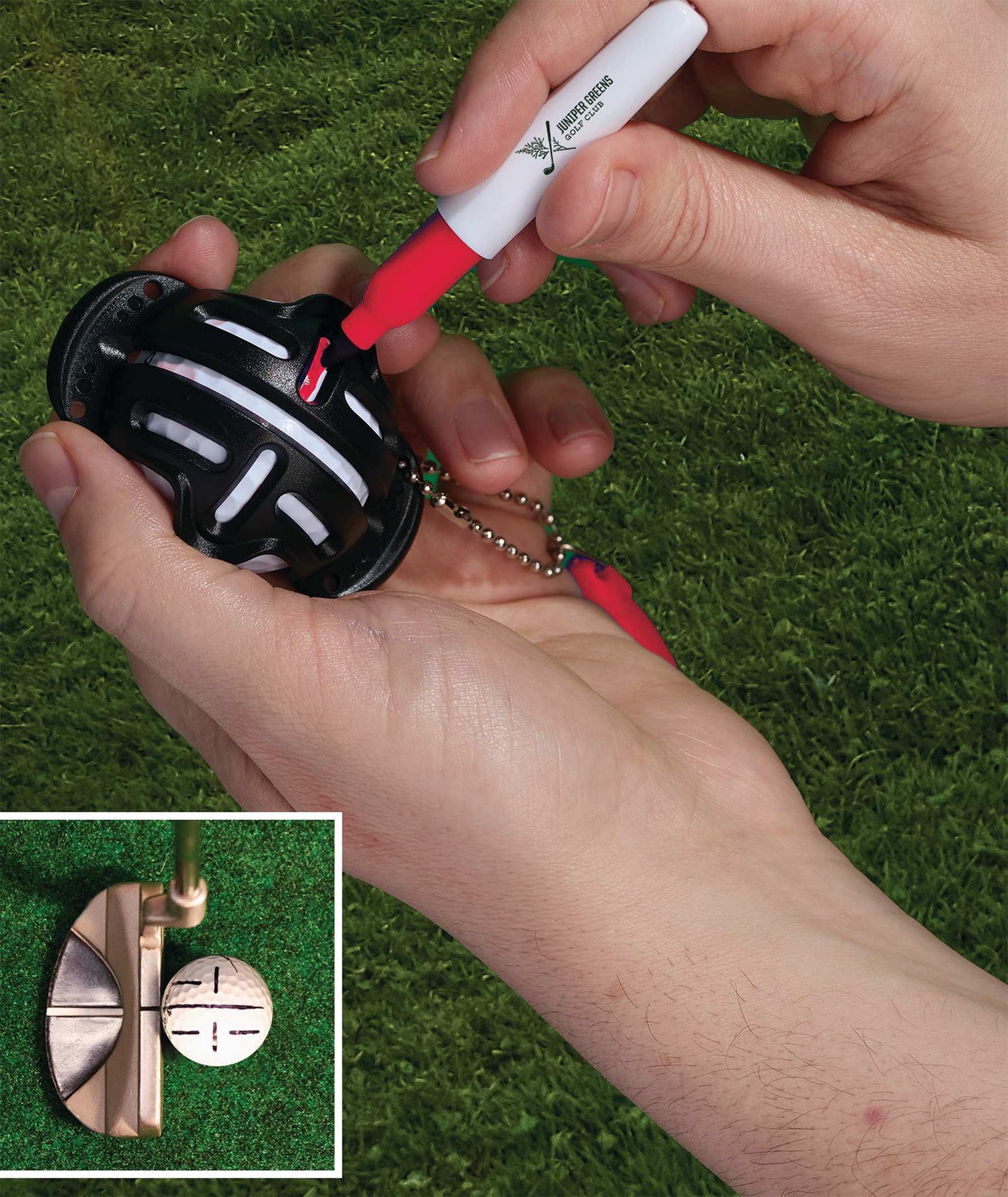 Picture of Golf Ball Stencil with Marker