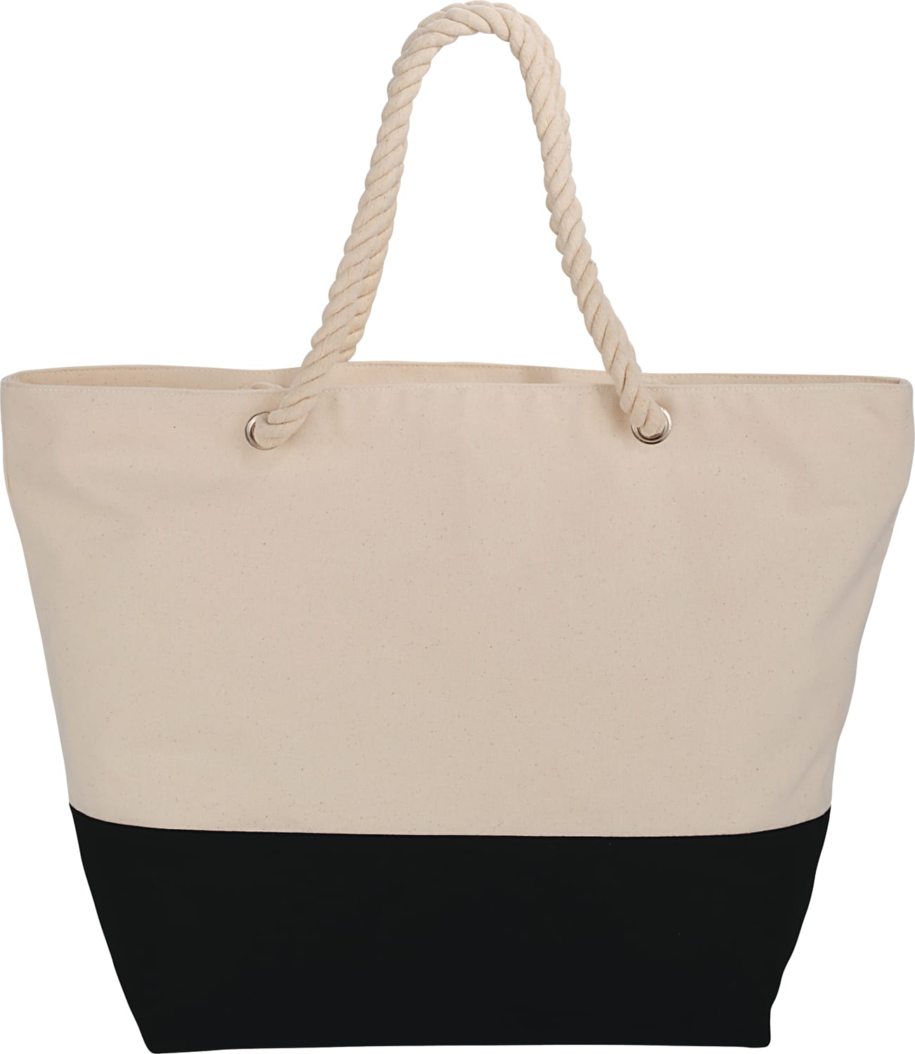 Picture of Zippered 12oz Cotton Canvas Rope Tote