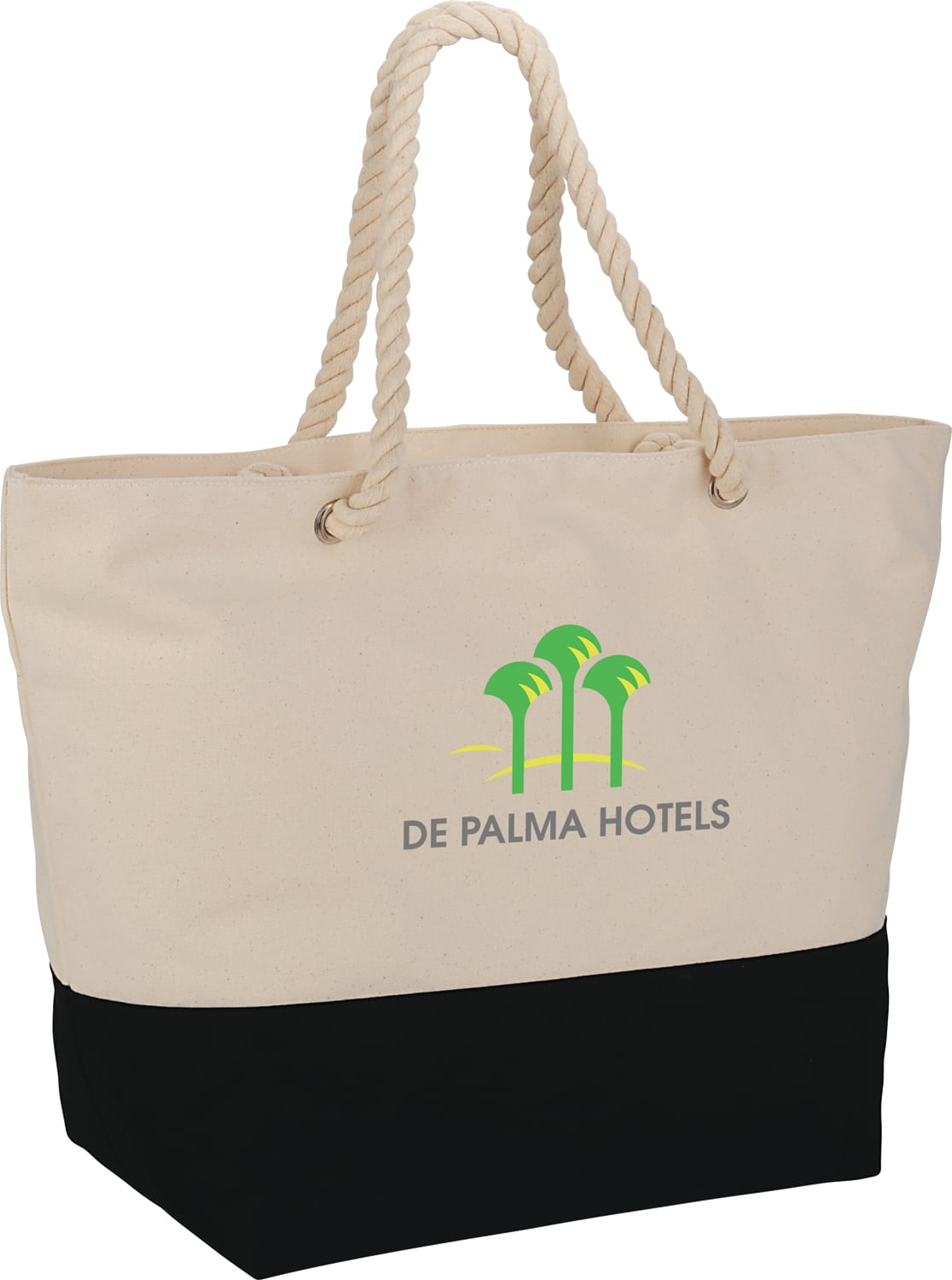 Picture of Zippered 12oz Cotton Canvas Rope Tote