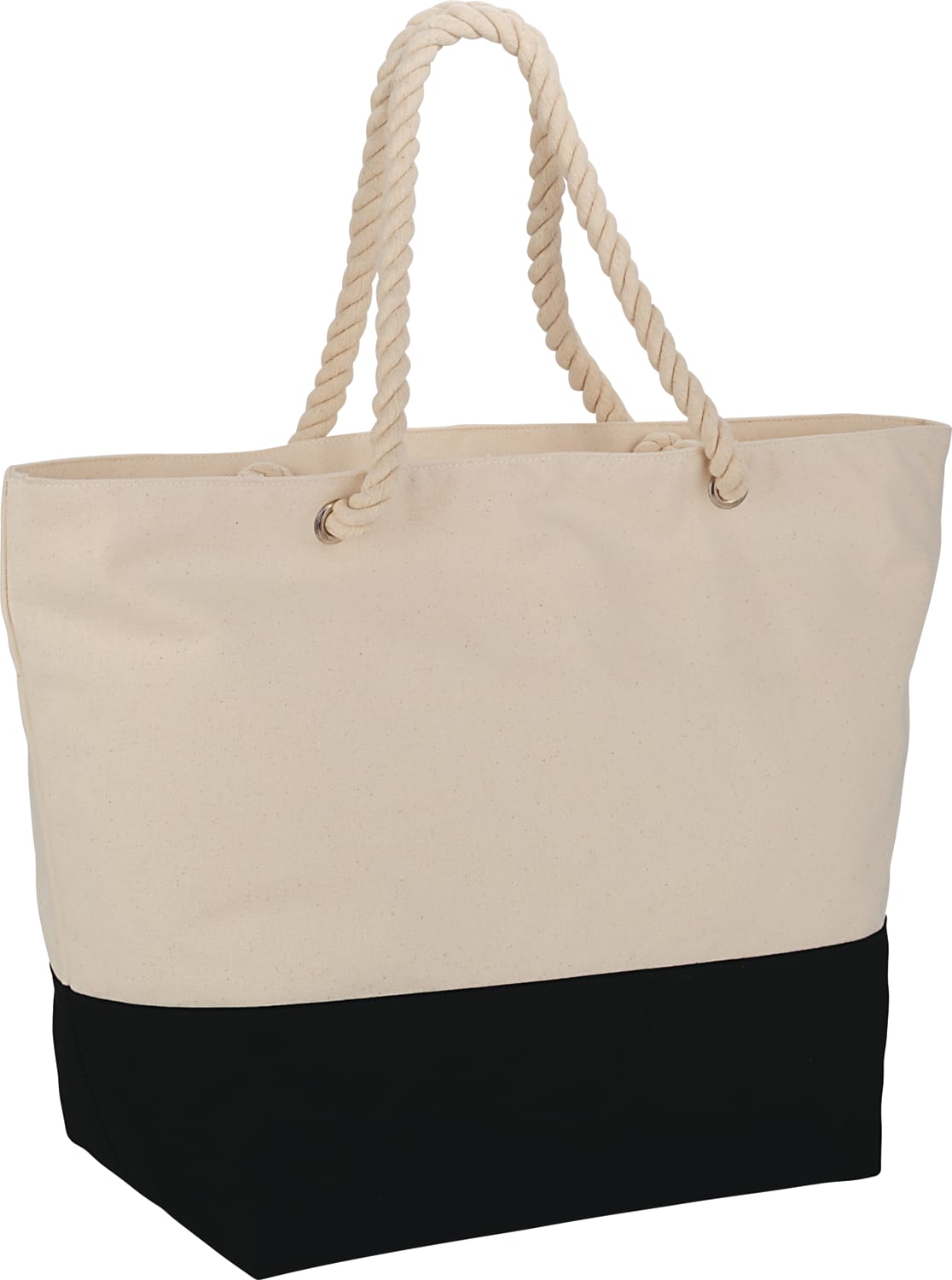 Picture of Zippered 12oz Cotton Canvas Rope Tote