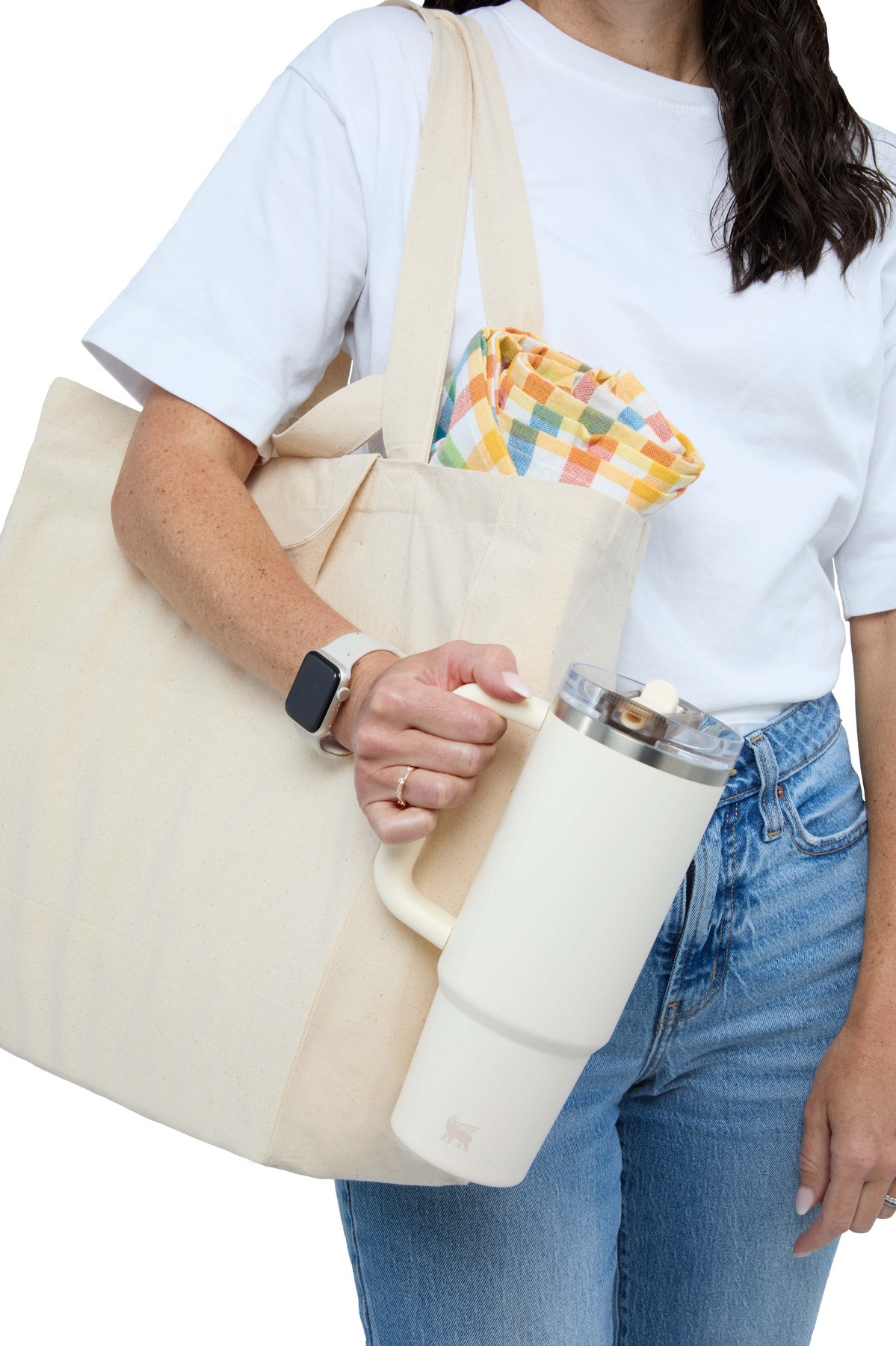 Picture of Organic 6oz Cotton Dual Carry Tote