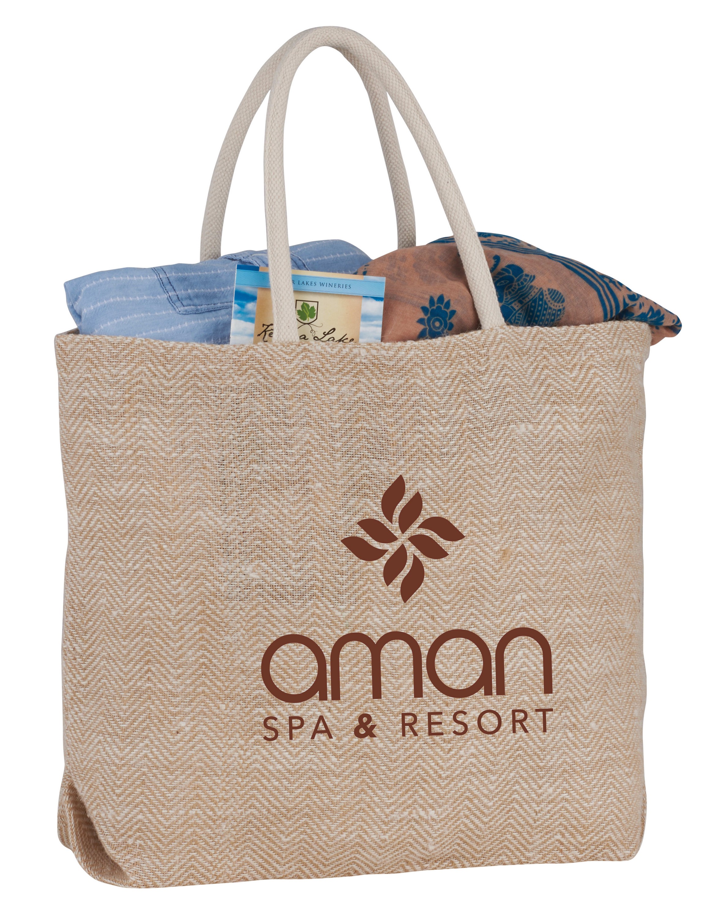 Picture of Herringbone Jute Tote