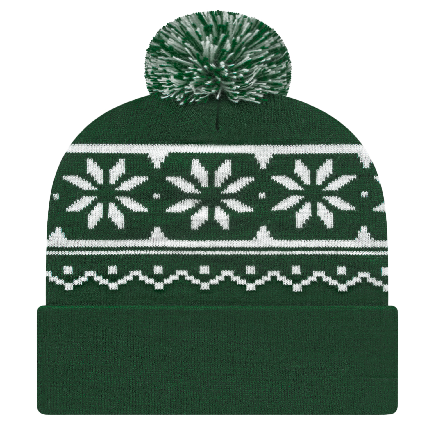 Picture of Snowflake Knit Cap with Cuff