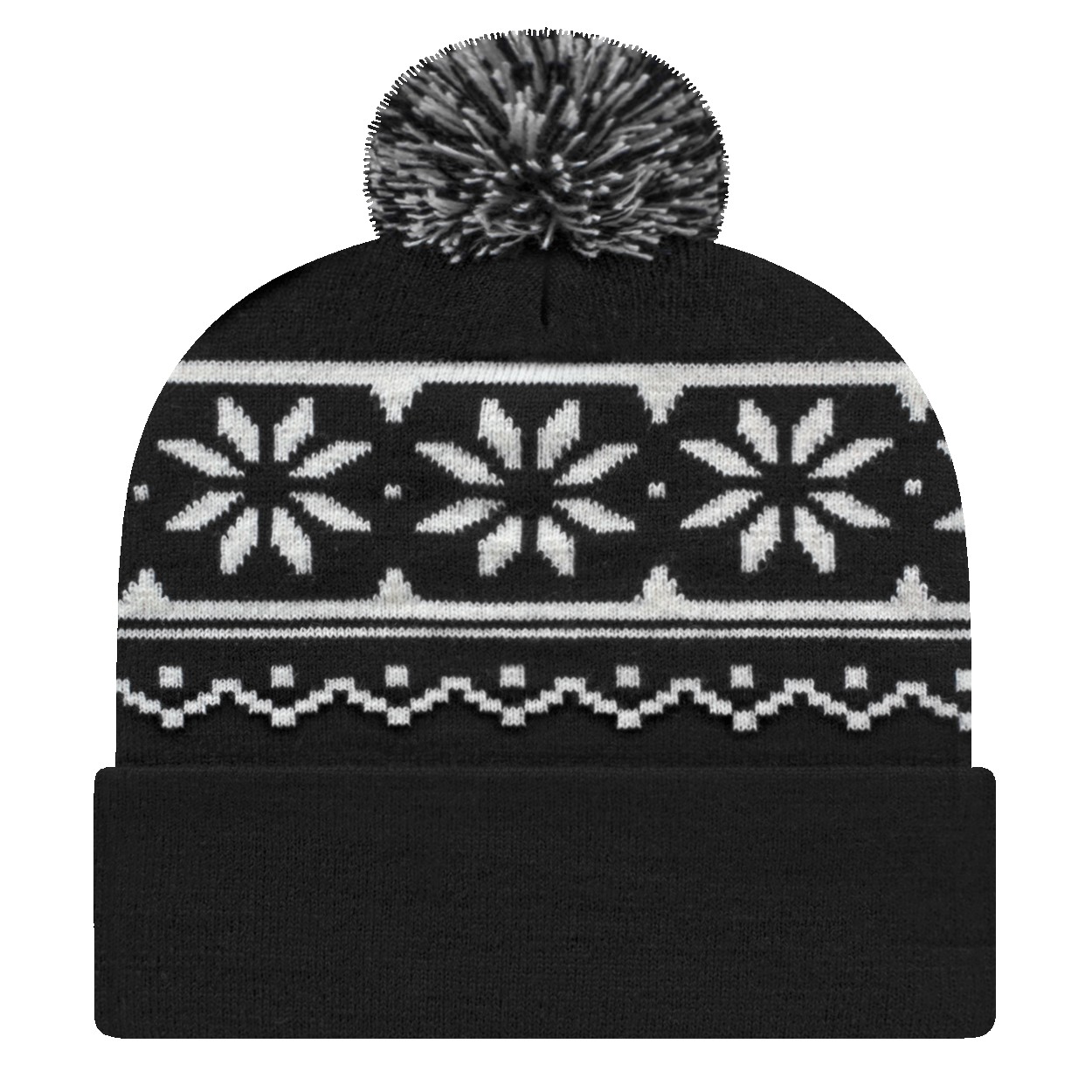 Picture of Snowflake Knit Cap with Cuff