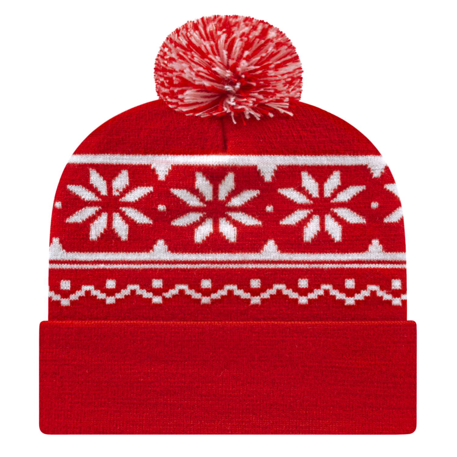 Picture of Snowflake Knit Cap with Cuff