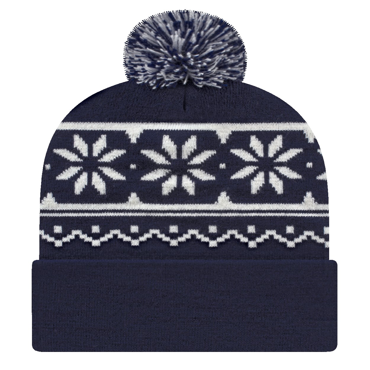 Picture of Snowflake Knit Cap with Cuff