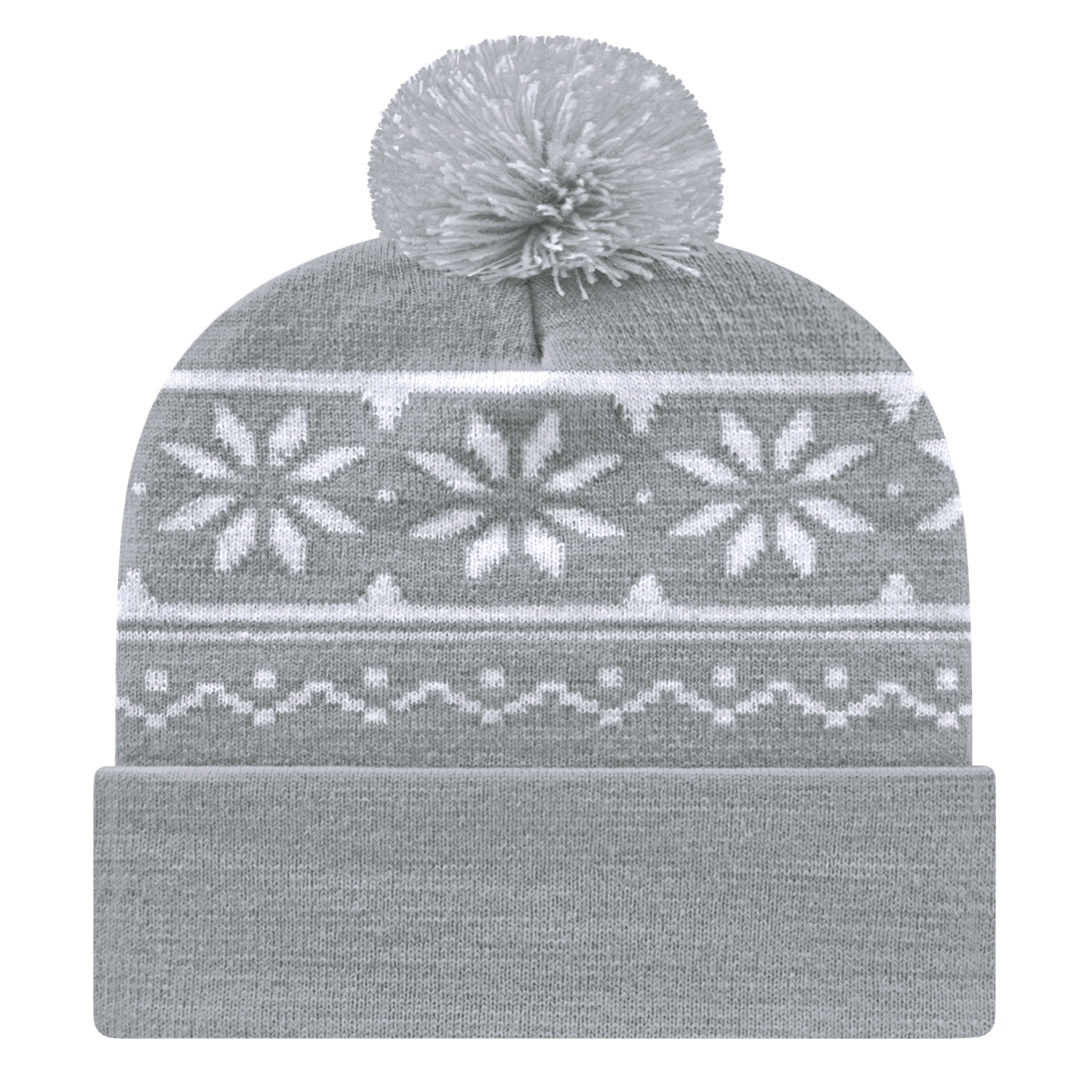 Picture of Snowflake Knit Cap with Cuff