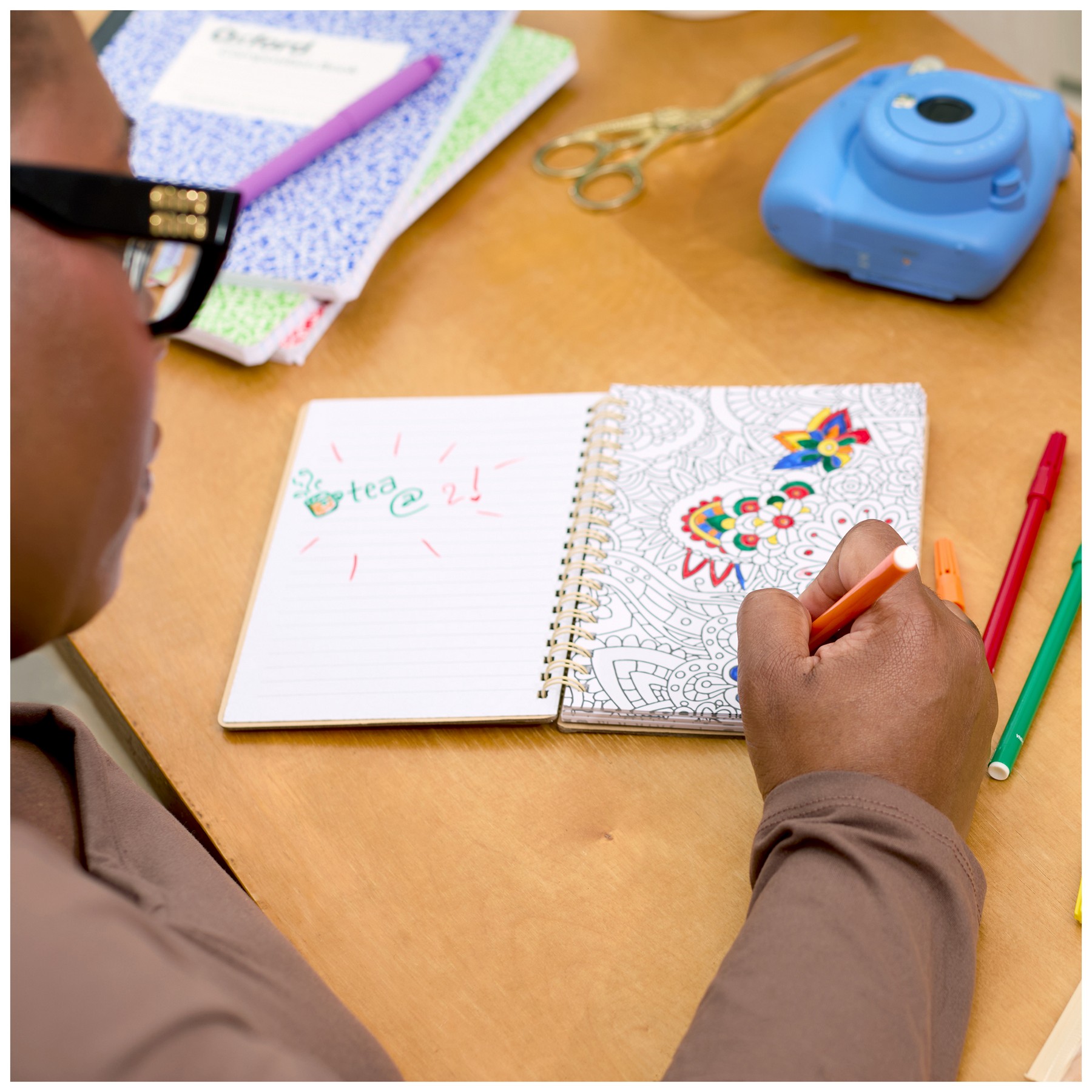 Picture of 5" x 7" FSC® Mix Doodle Notebook with Markers?