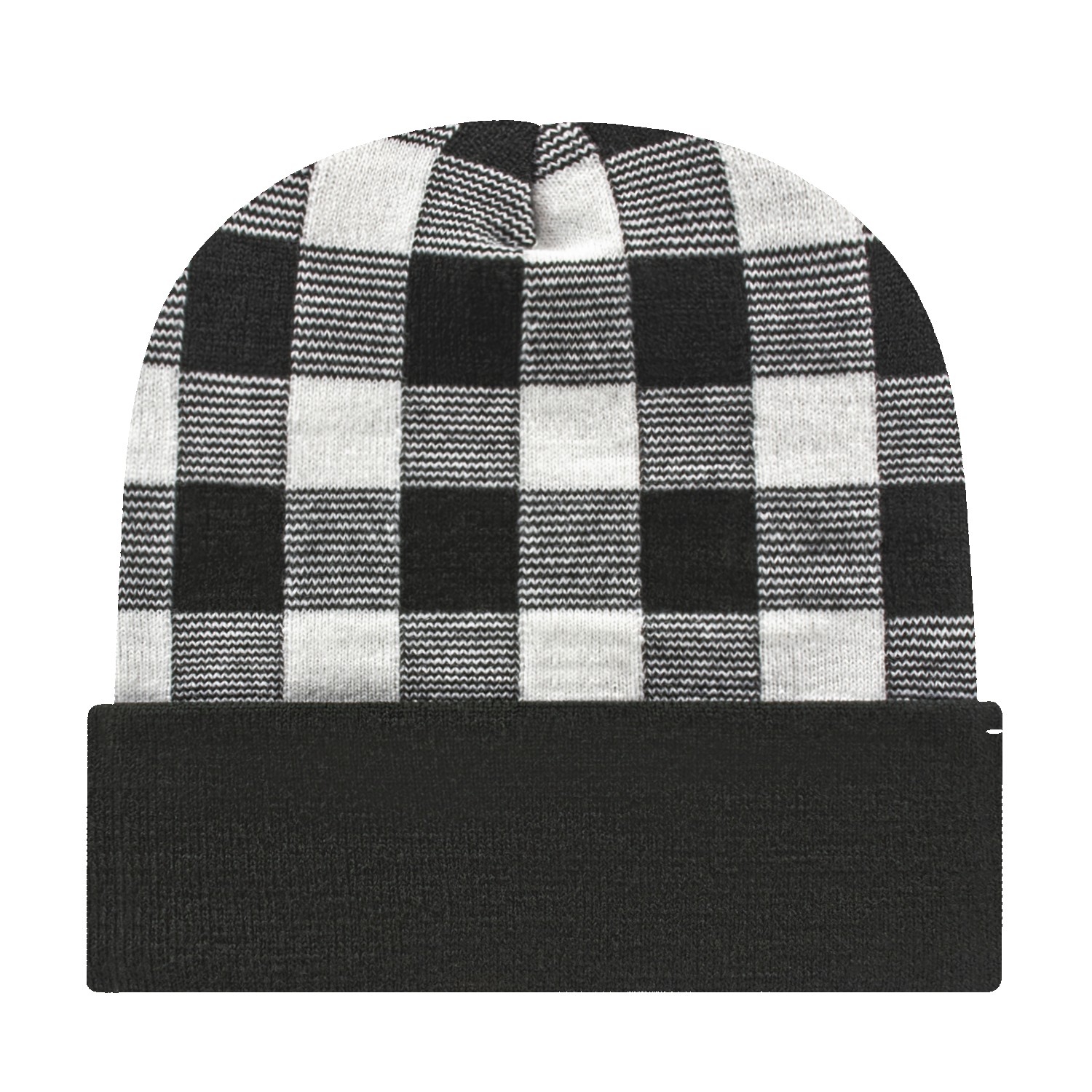 Picture of Plaid Knit Cap with Cuff