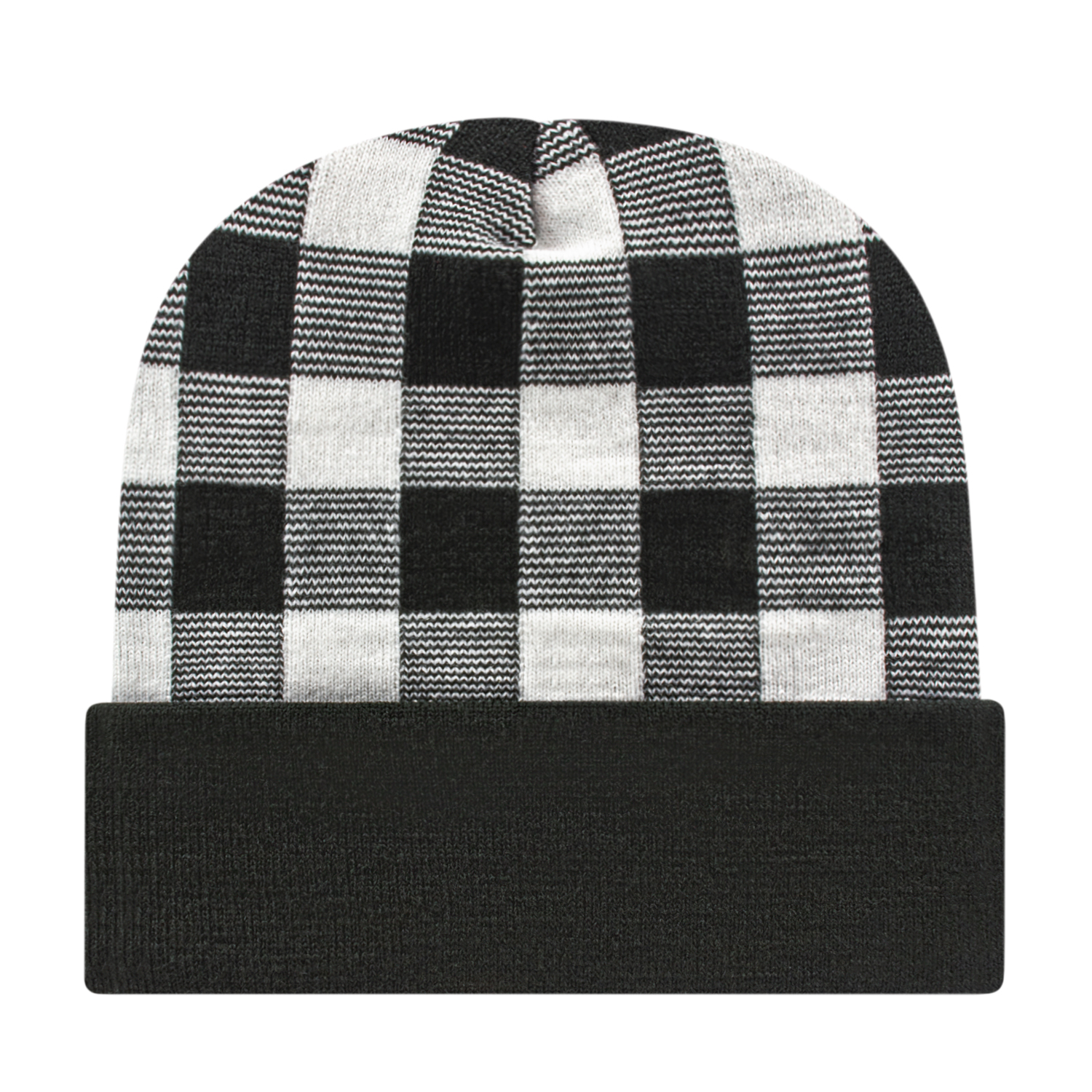 Picture of Plaid Knit Cap with Cuff
