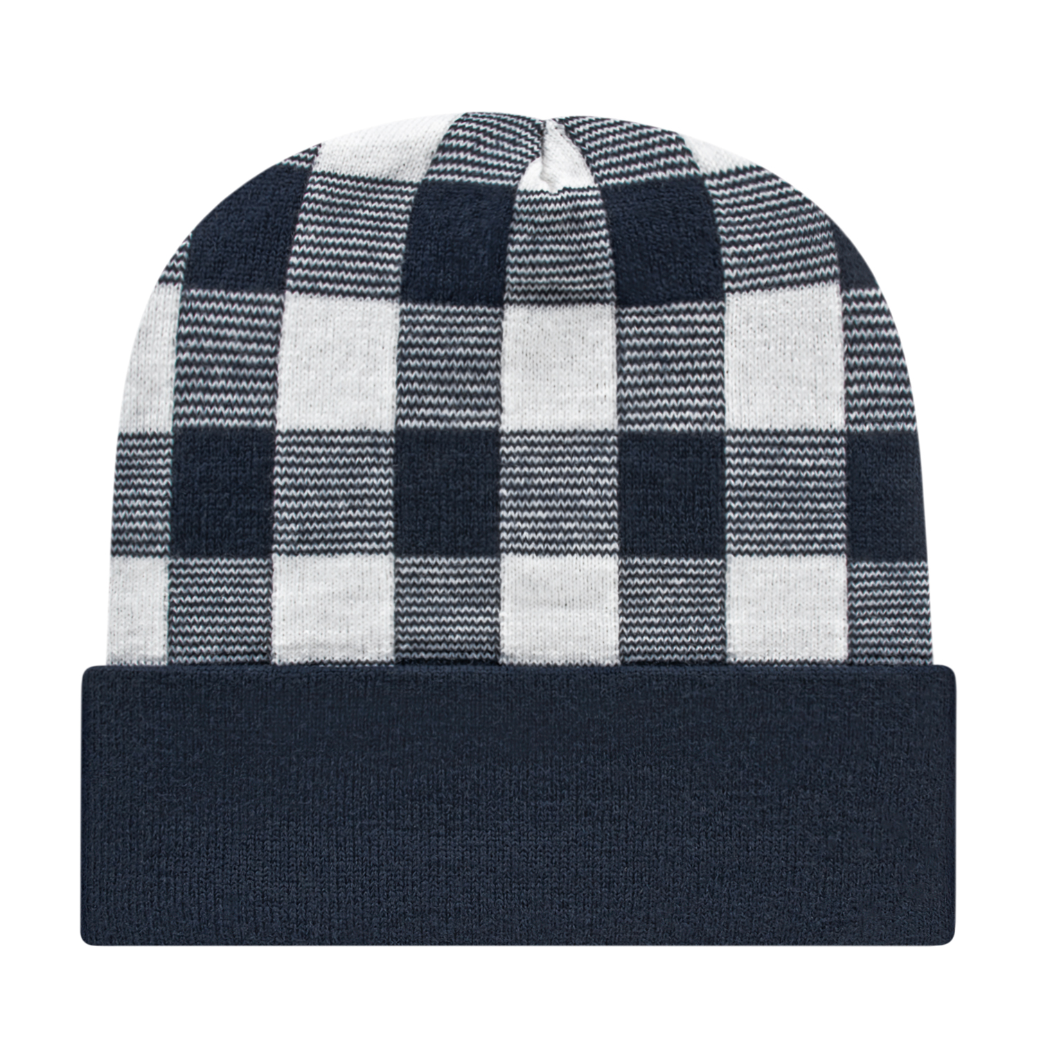 Picture of Plaid Knit Cap with Cuff