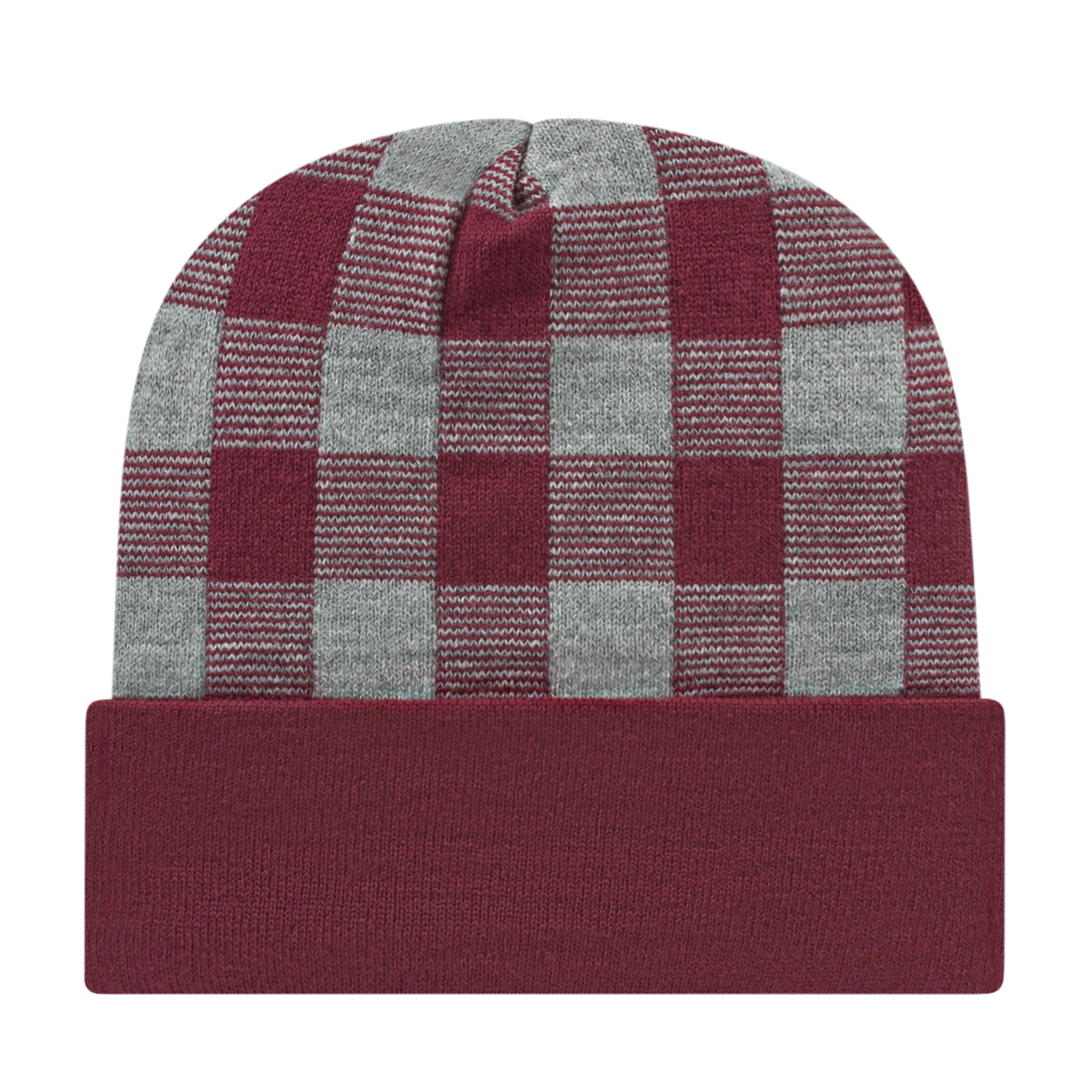 Picture of Plaid Knit Cap with Cuff