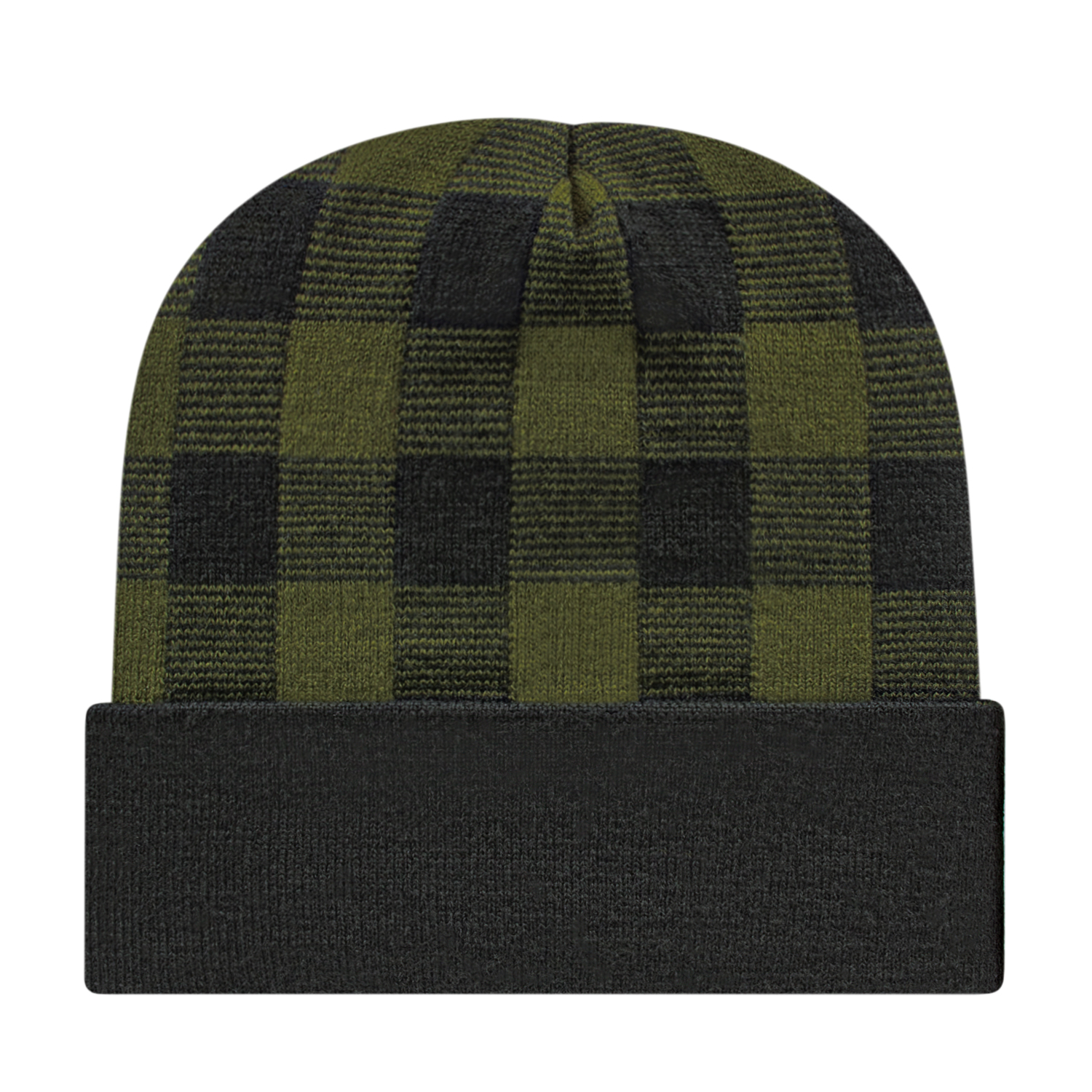Picture of Plaid Knit Cap with Cuff