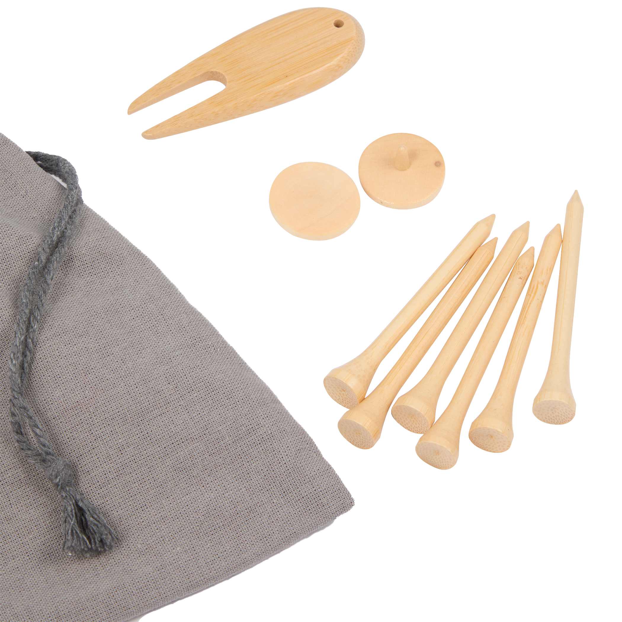 Picture of Bamboo Golf Tee Set with Recycled Pouch