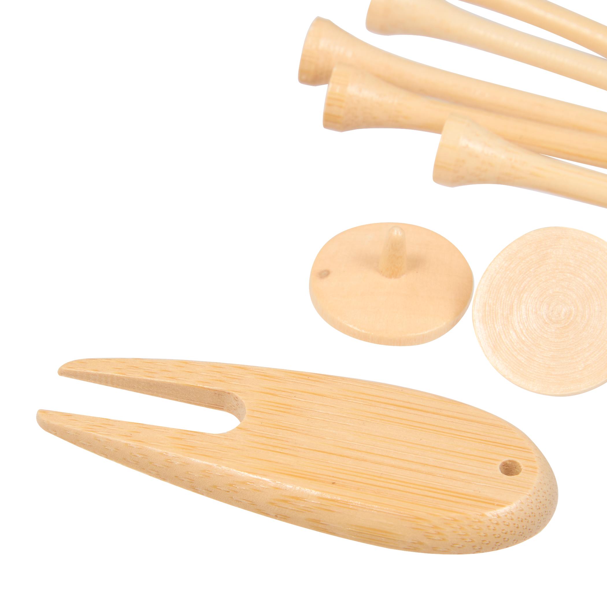 Picture of Bamboo Golf Tee Set with Recycled Pouch