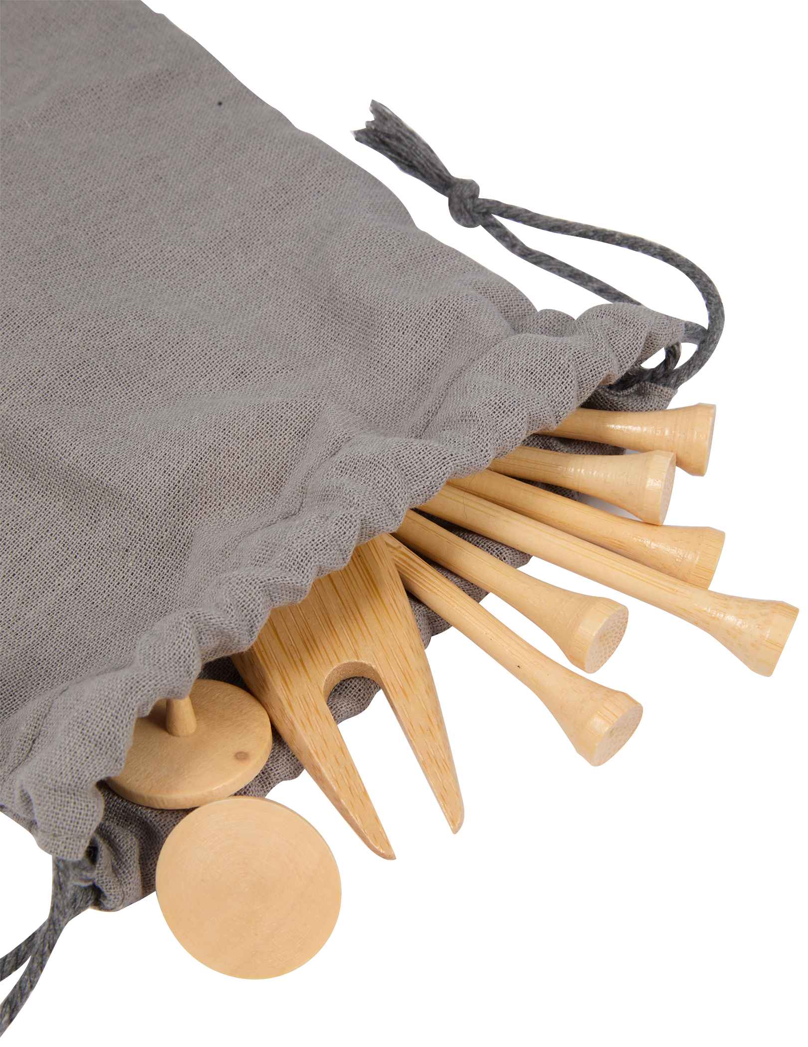 Picture of Bamboo Golf Tee Set with Recycled Pouch