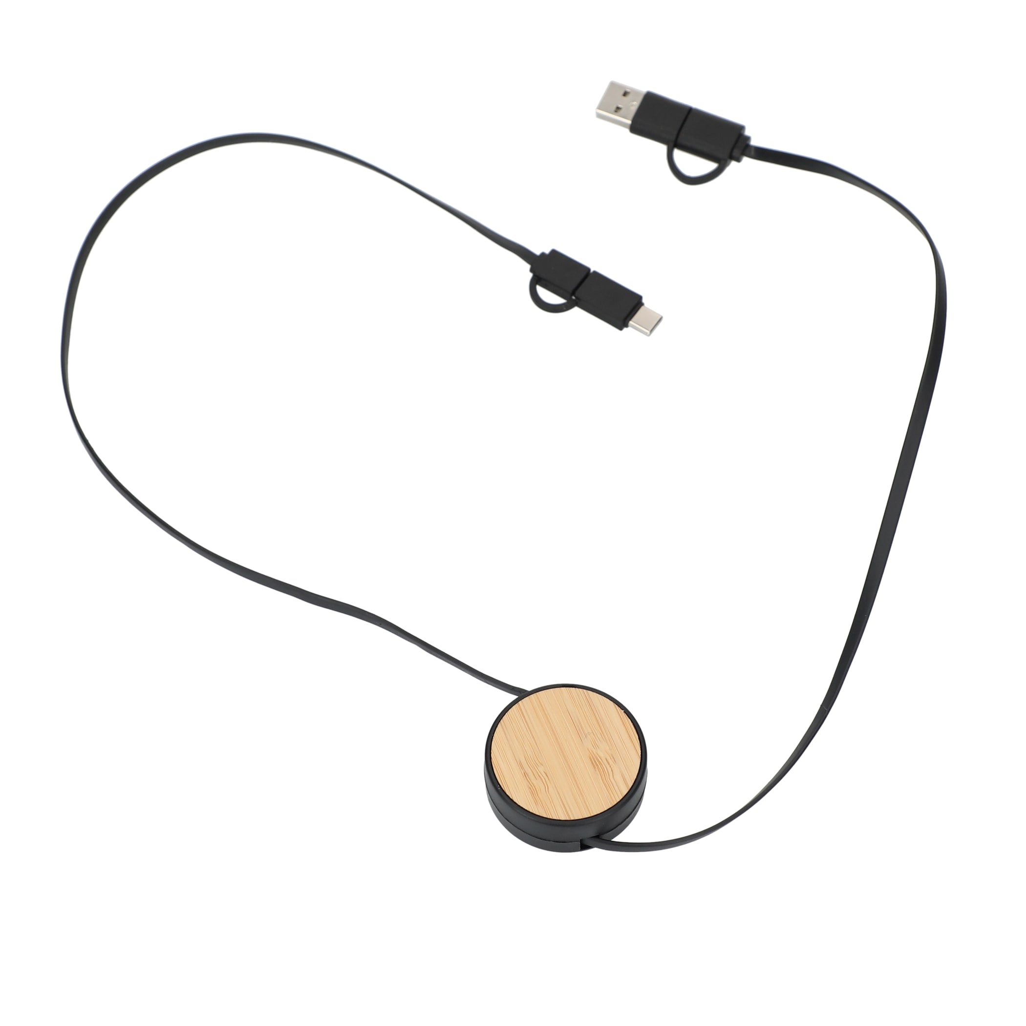 Picture of FSC® 100% Bamboo Retractable 5-in-1 Charging Cable