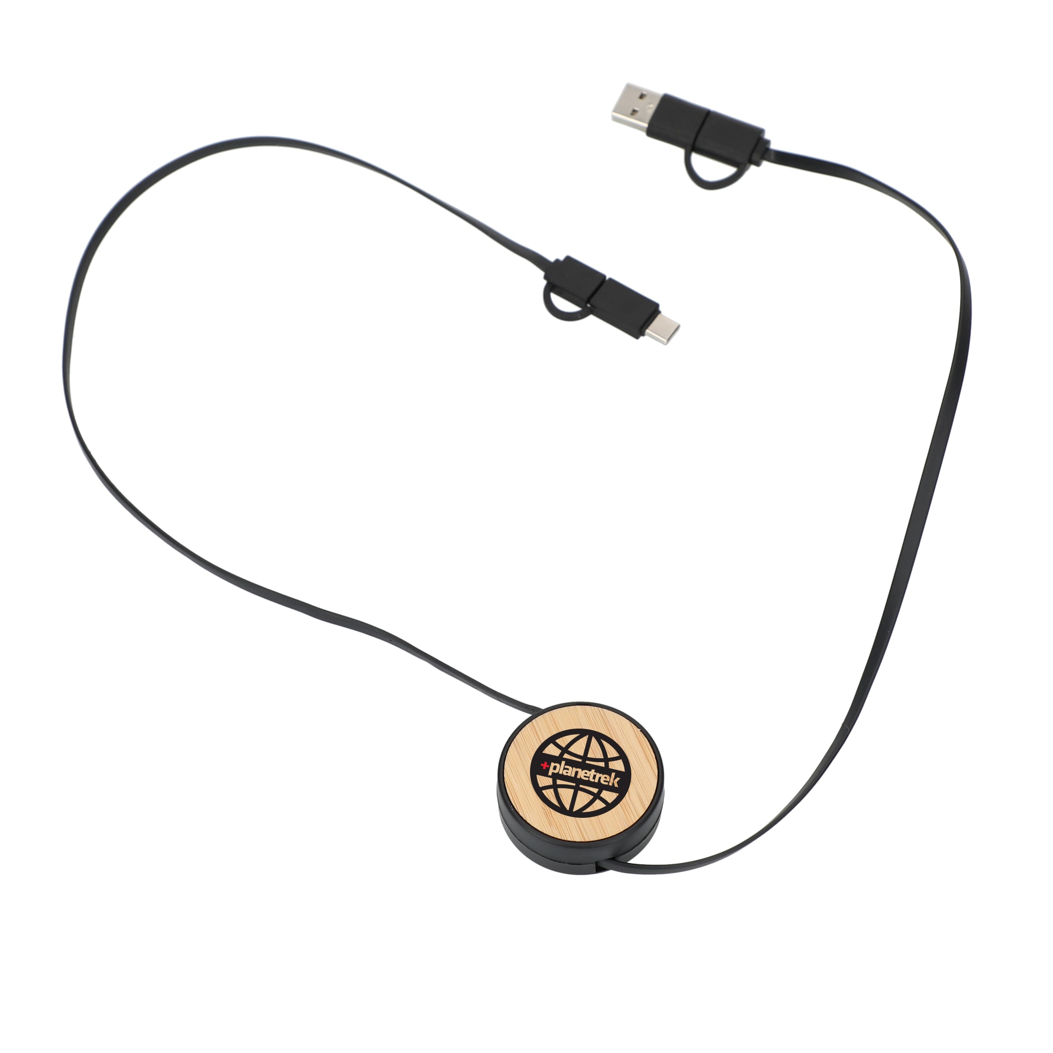 Picture of FSC® 100% Bamboo Retractable 5-in-1 Charging Cable