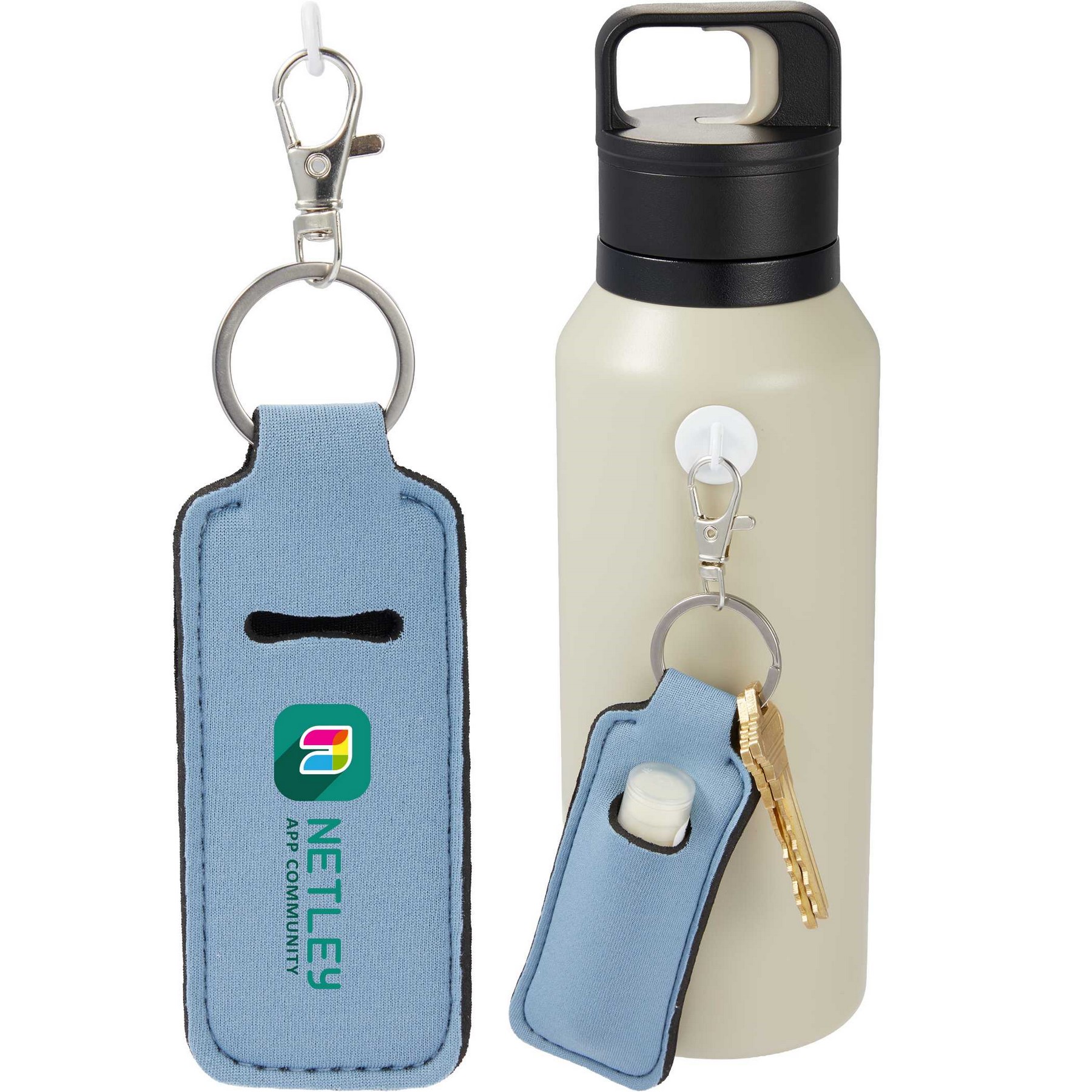 Picture of Bottle Charm w/ Neoprene Chapstick Holder