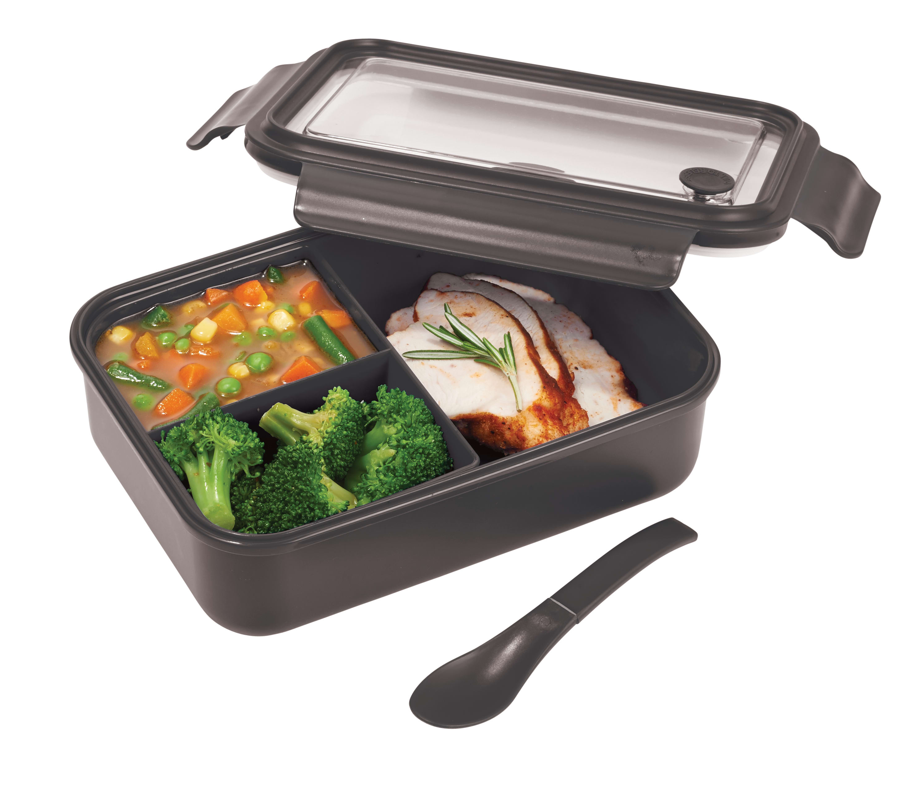 Picture of Three Compartment Food Storage Bento Box