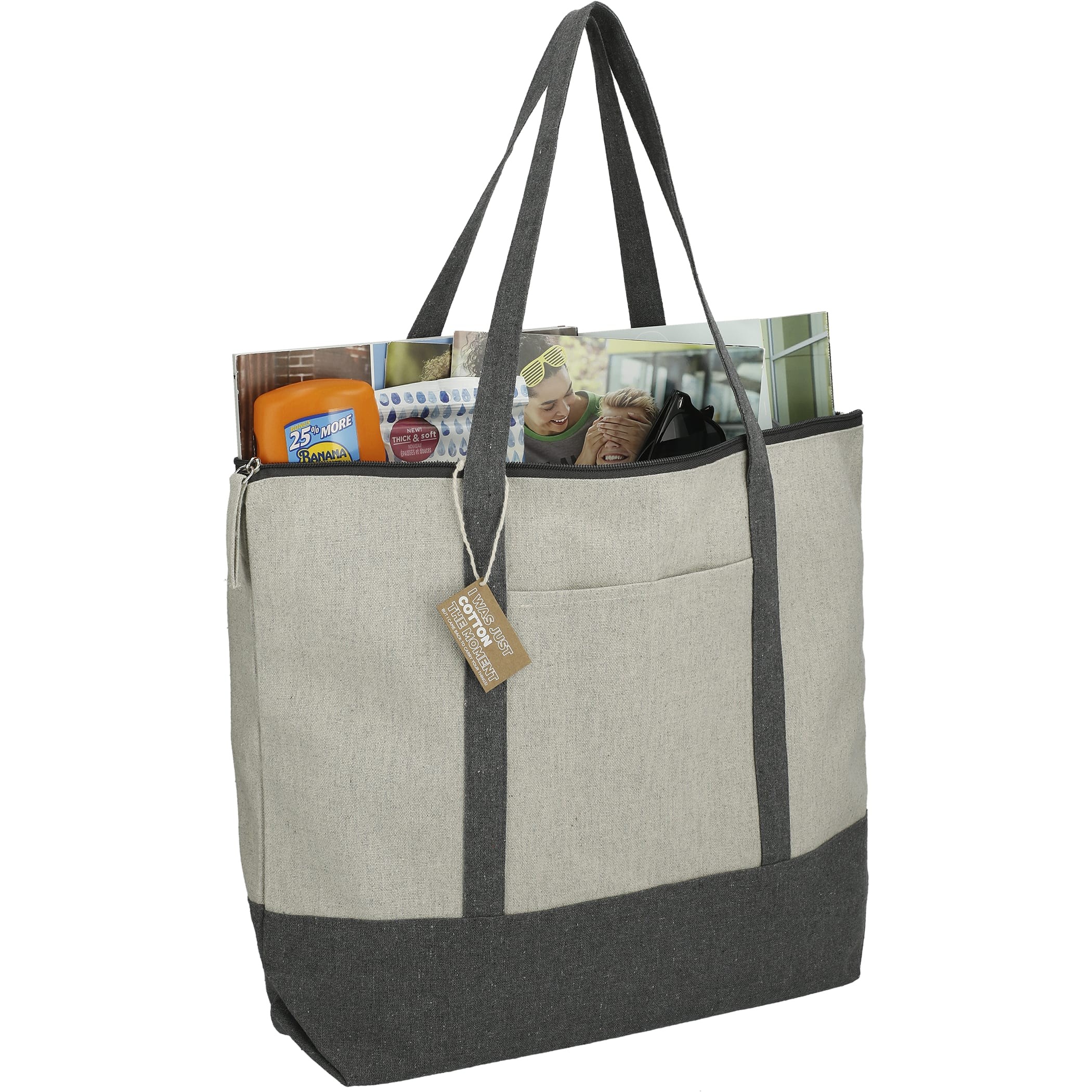 Picture of Repose 10oz Recycled Cotton Zippered Tote