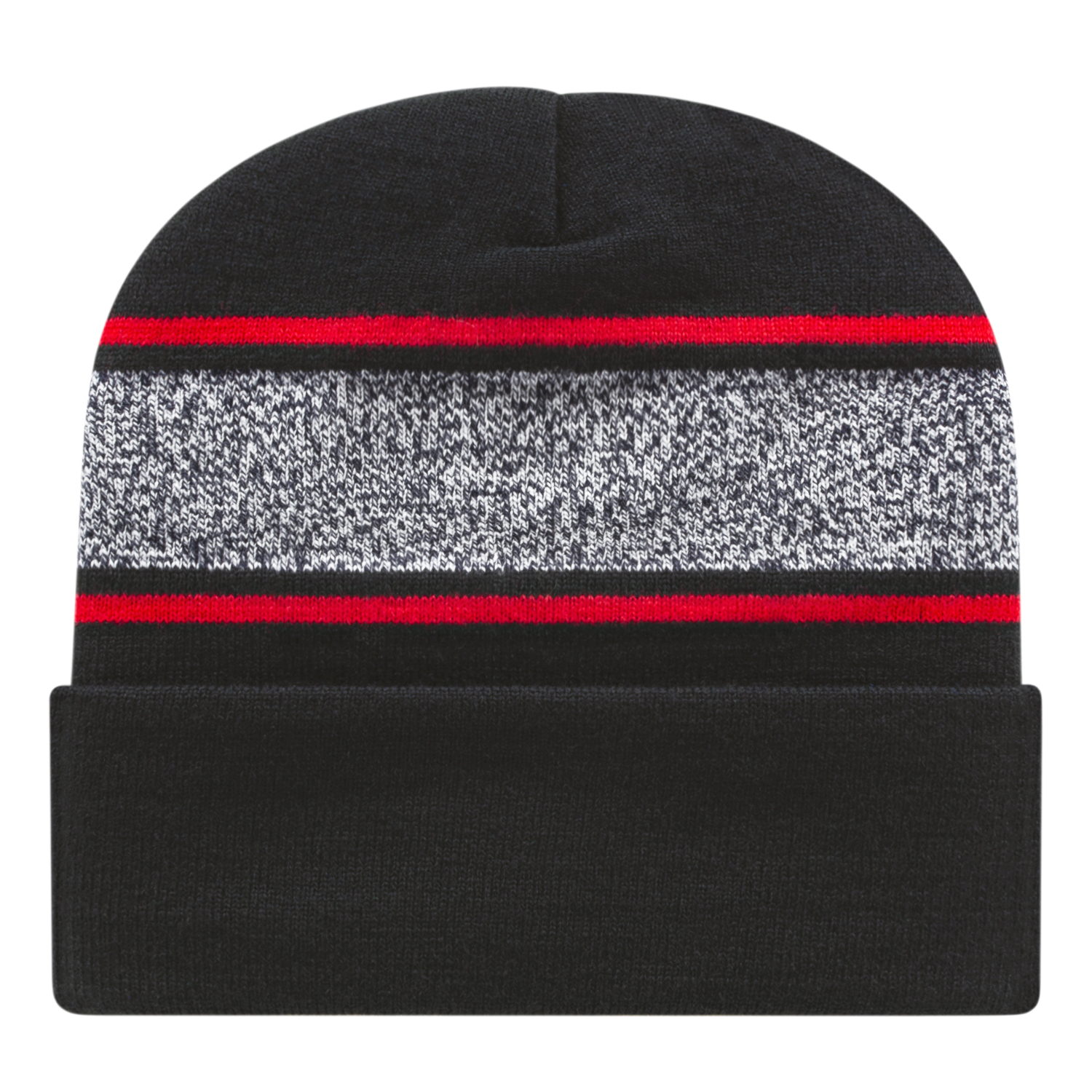 Picture of Variegated Striped Knit Cap with Cuff