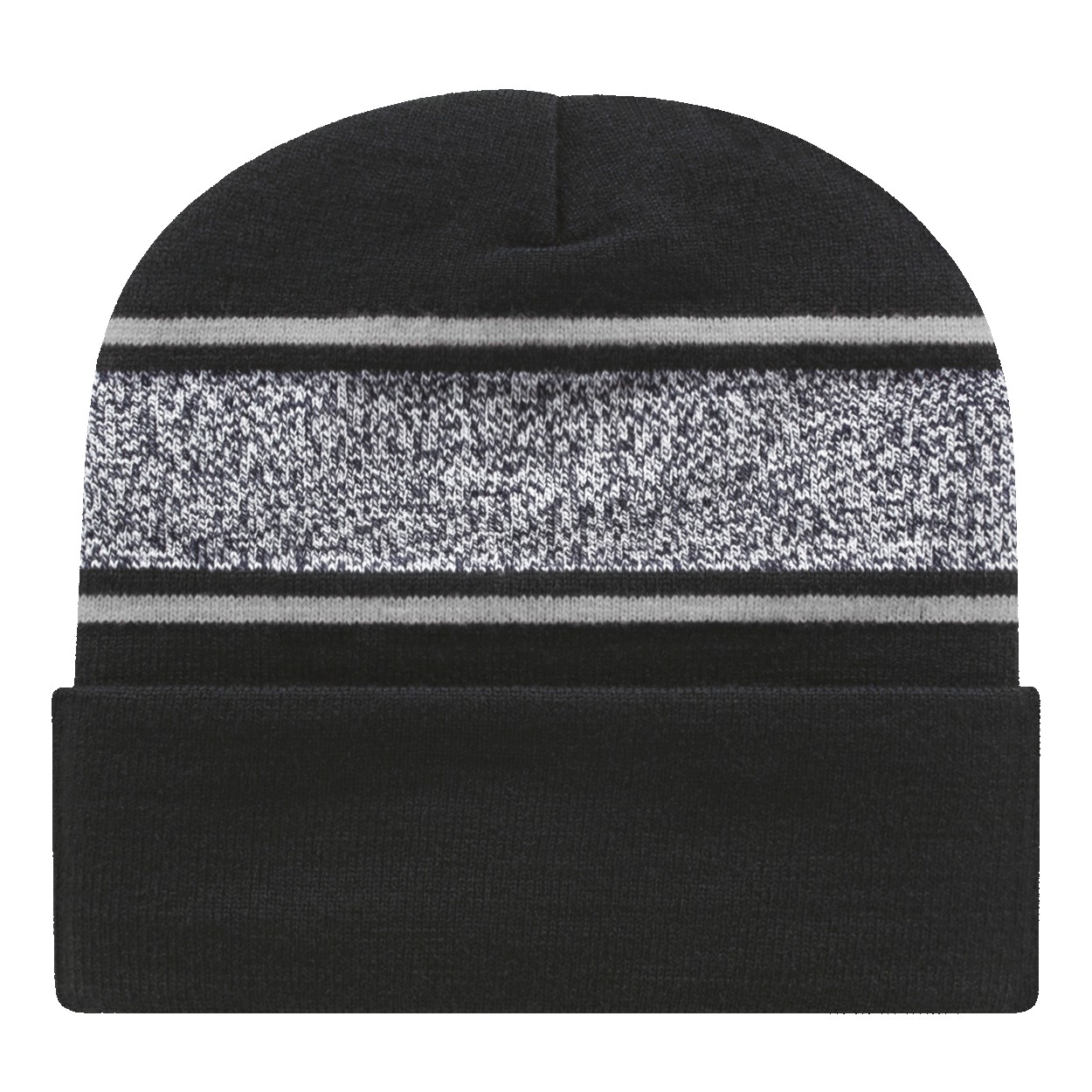Picture of Variegated Striped Knit Cap with Cuff