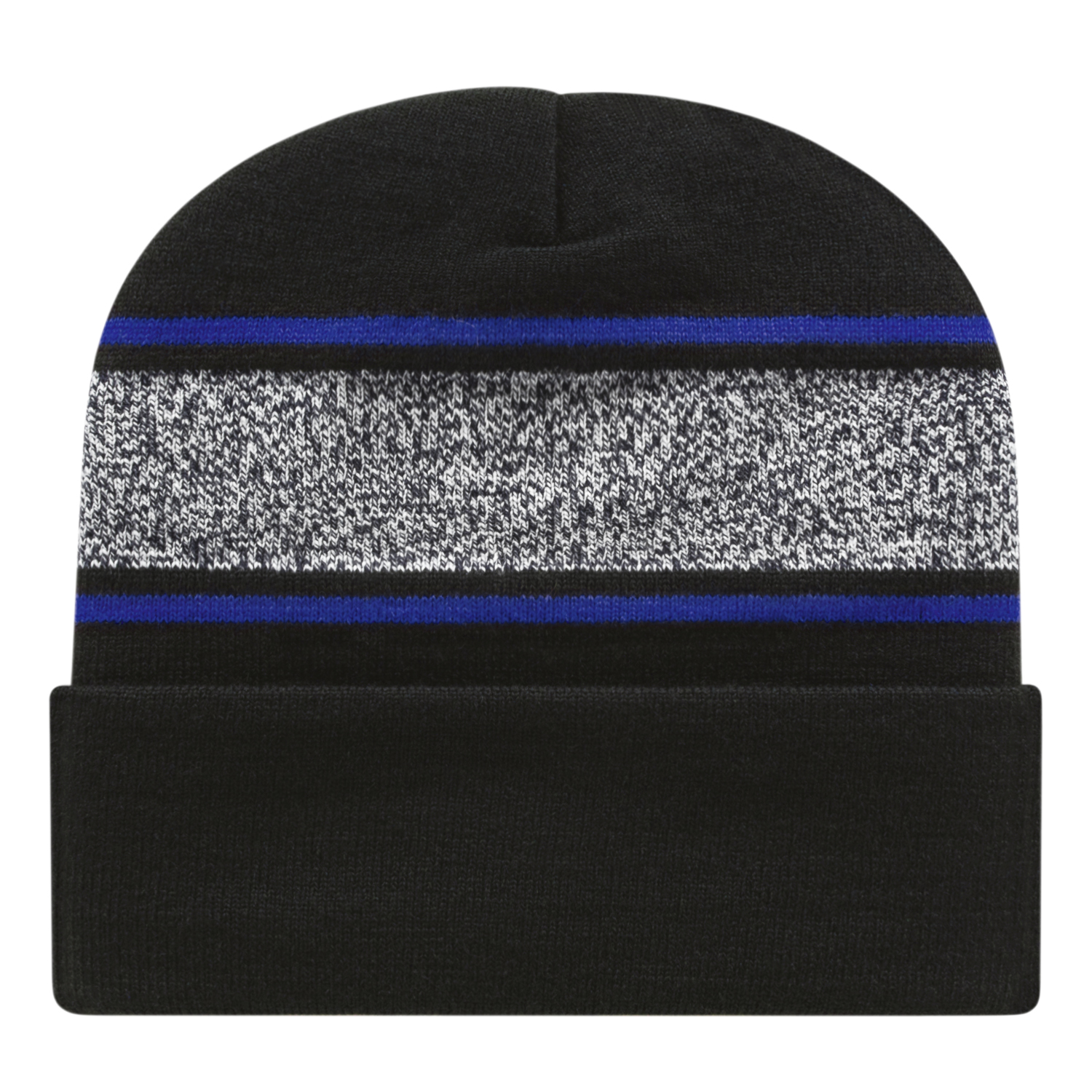 Picture of Variegated Striped Knit Cap with Cuff