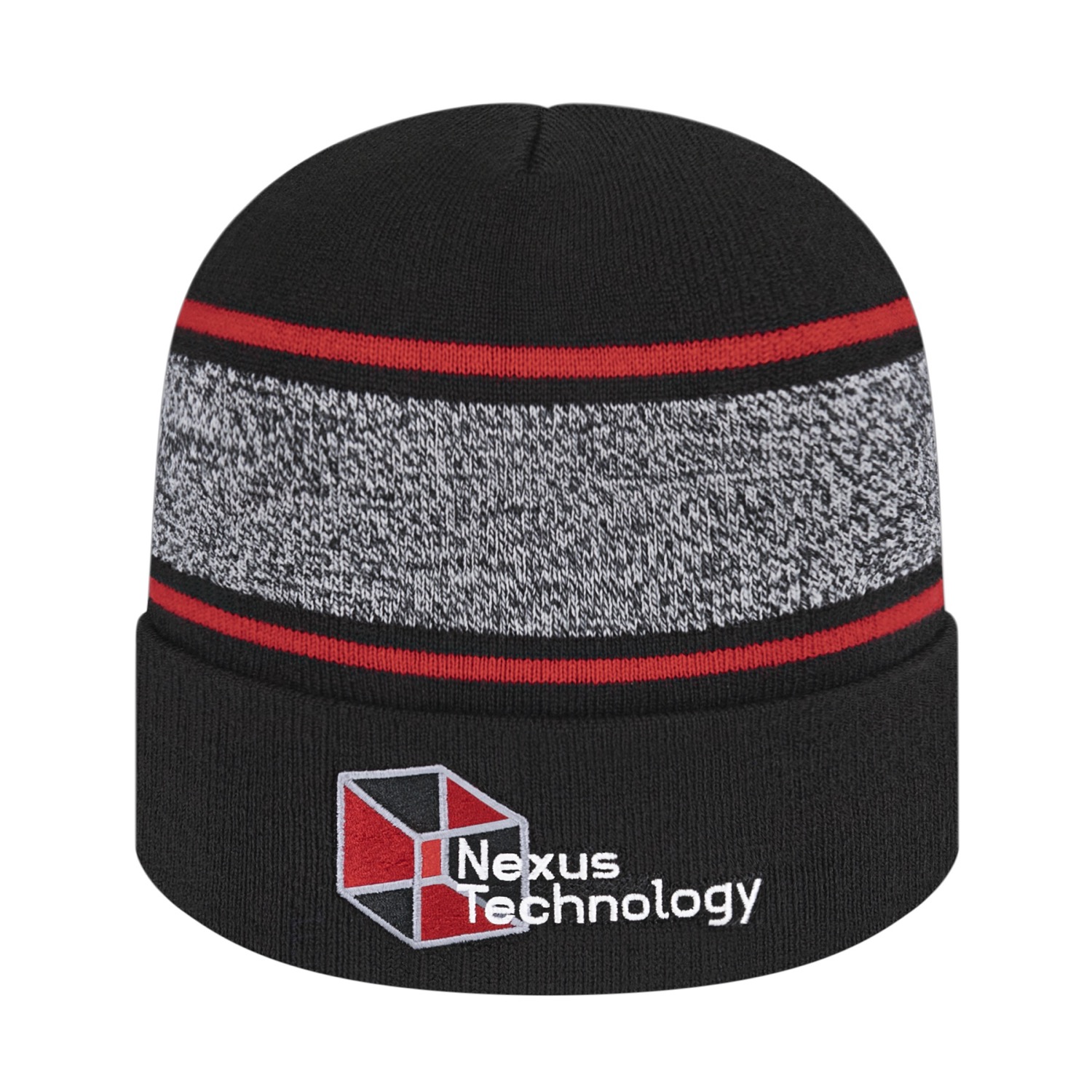 Picture of Variegated Striped Knit Cap with Cuff