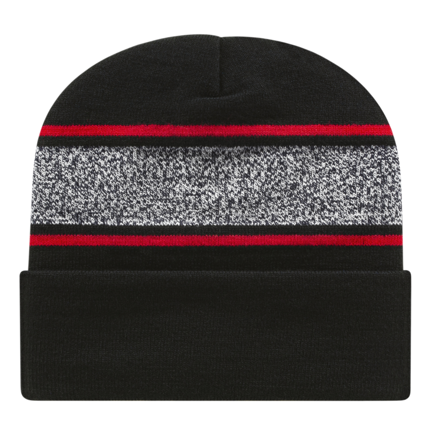 Picture of Variegated Striped Knit Cap with Cuff