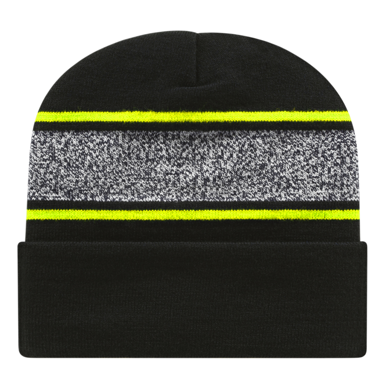 Picture of Variegated Striped Knit Cap with Cuff