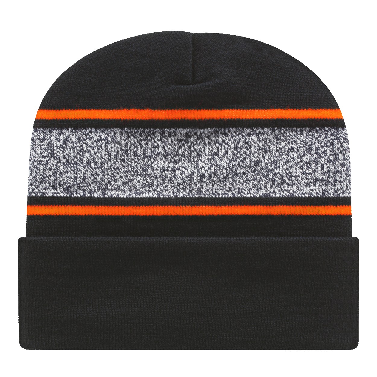 Picture of Variegated Striped Knit Cap with Cuff