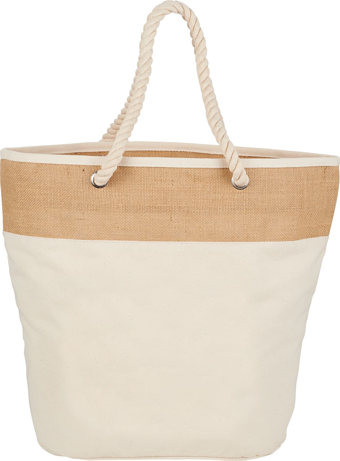 Picture of Jute Accent 12oz Cotton Canvas Rope Tote