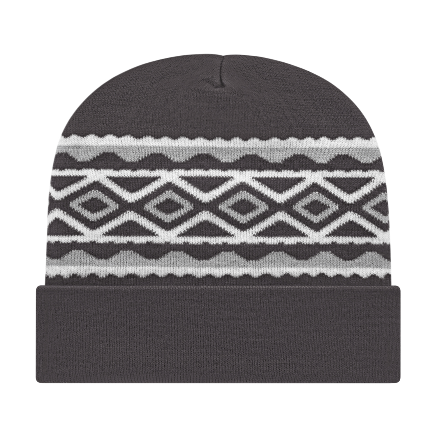 Picture of Diamond Pattern Knit Cap with Cuff