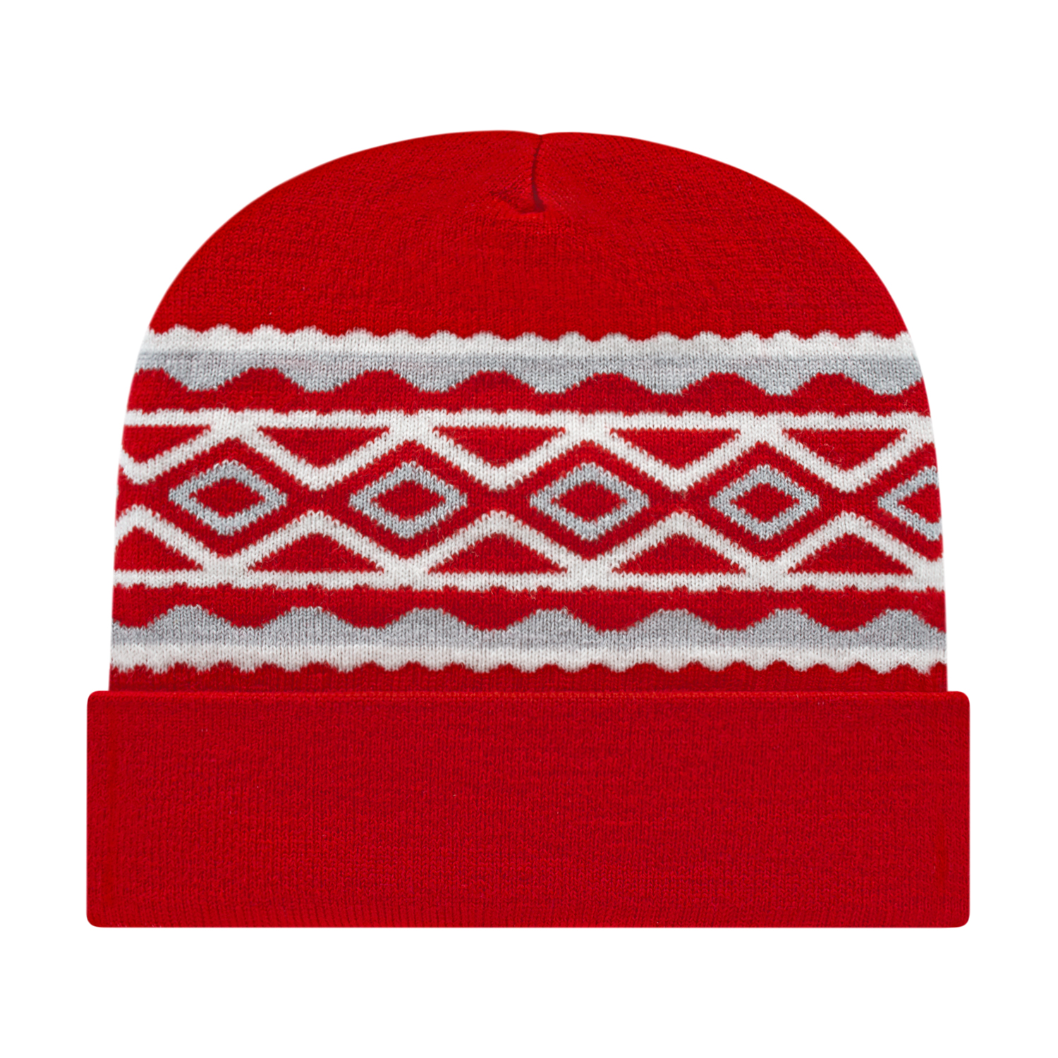 Picture of Diamond Pattern Knit Cap with Cuff
