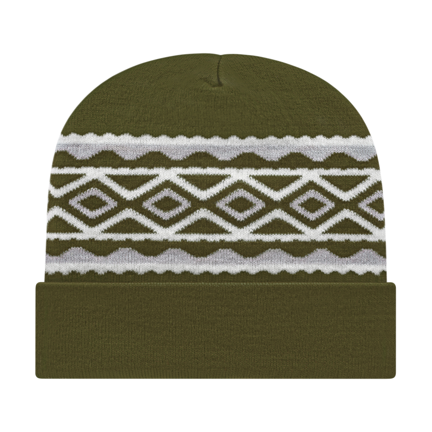 Picture of Diamond Pattern Knit Cap with Cuff