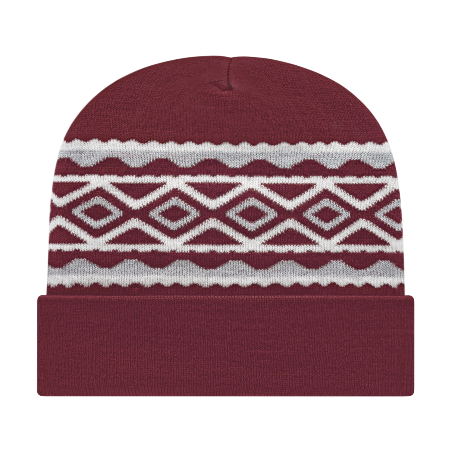 Picture of Diamond Pattern Knit Cap with Cuff