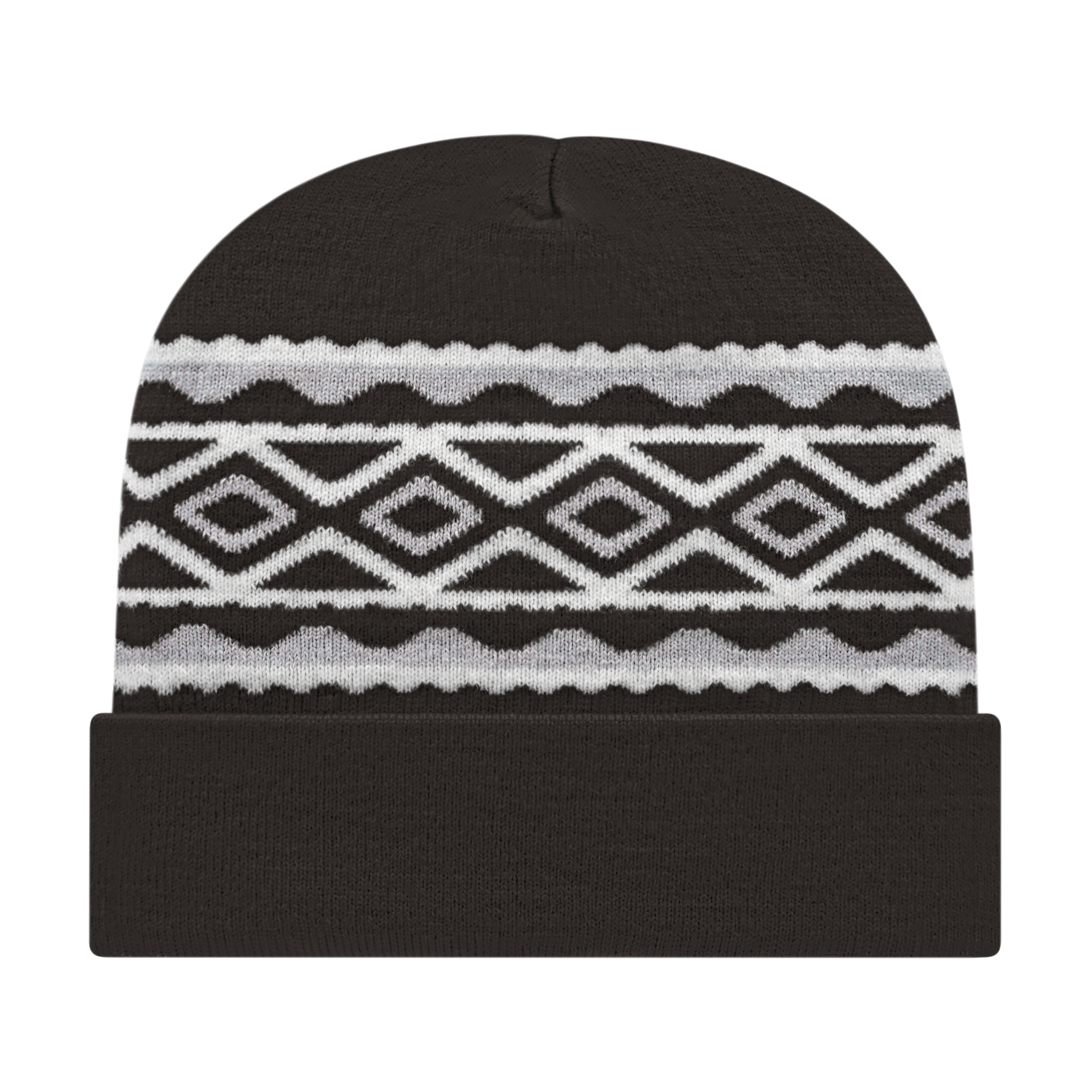 Picture of Diamond Pattern Knit Cap with Cuff