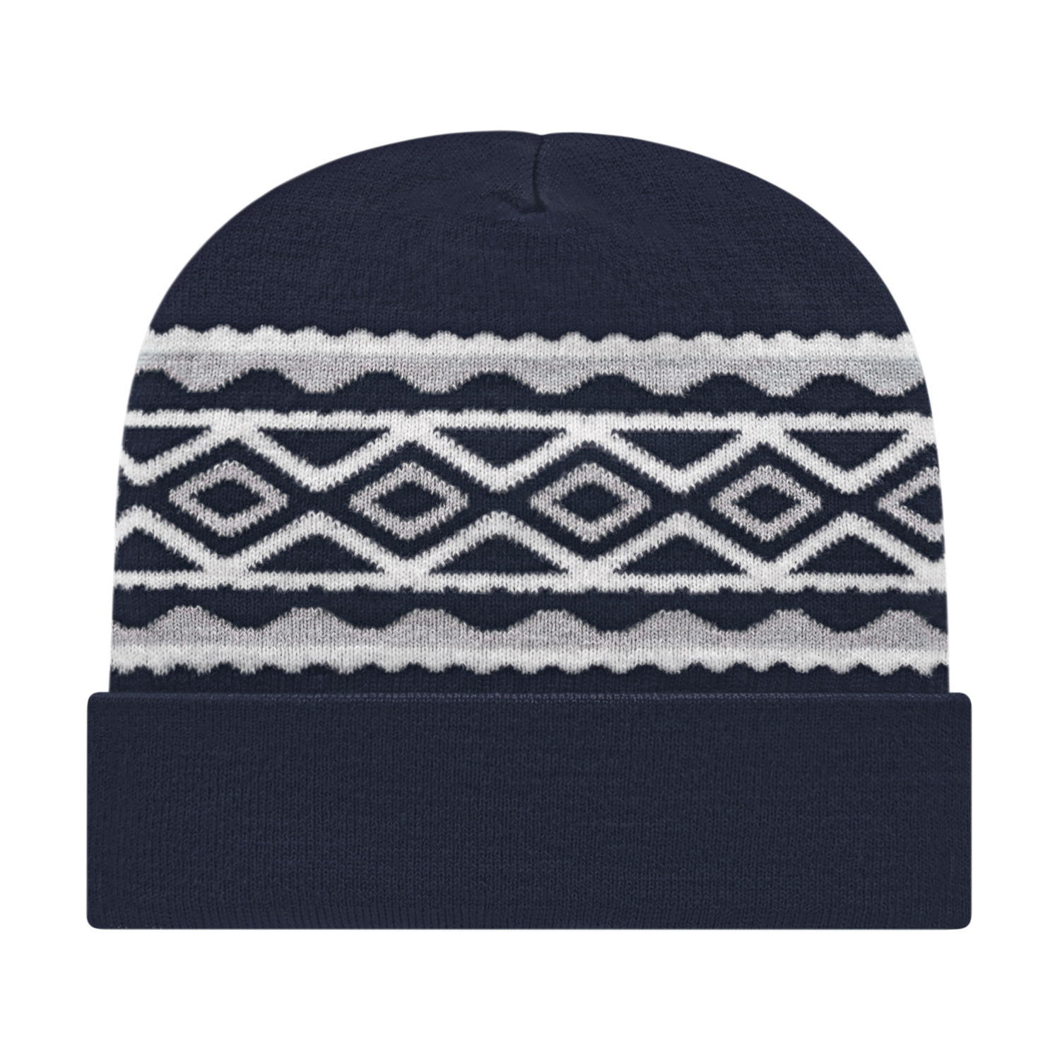 Picture of Diamond Pattern Knit Cap with Cuff