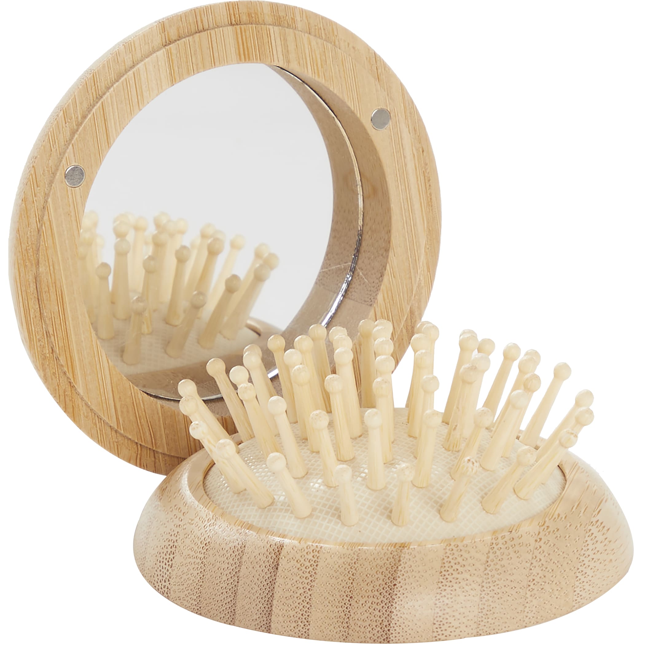 Picture of FSC® 100% Bamboo Compact Mirror/Brush