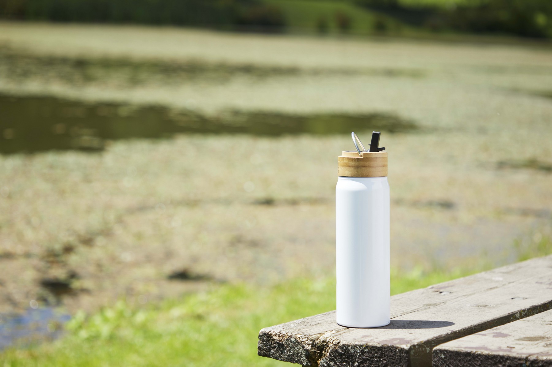 Picture of Billy 26oz Eco-Friendly Aluminum Bottle W/ FSC® 100% Bamboo Lid