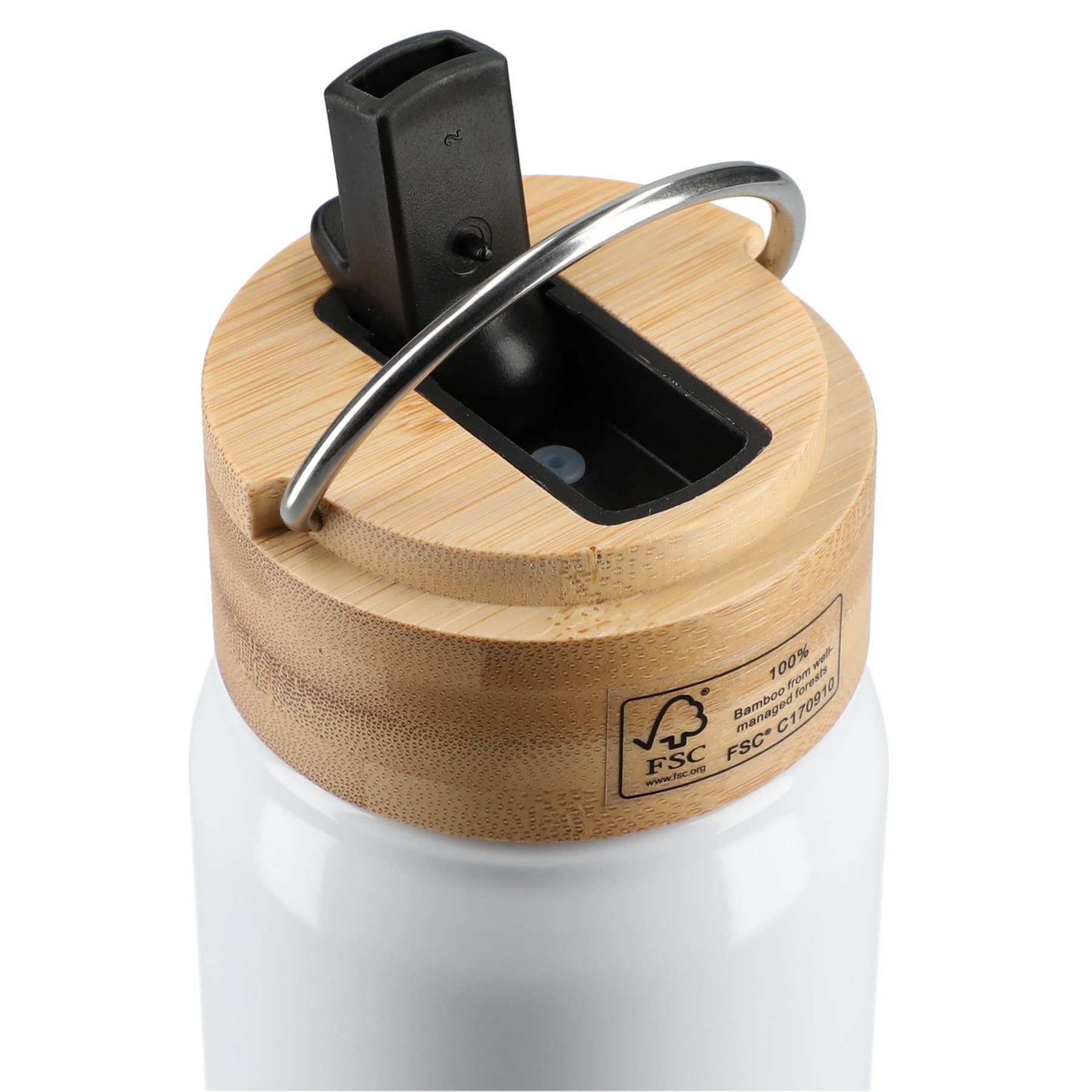 Picture of Billy 26oz Eco-Friendly Aluminum Bottle W/ FSC® 100% Bamboo Lid