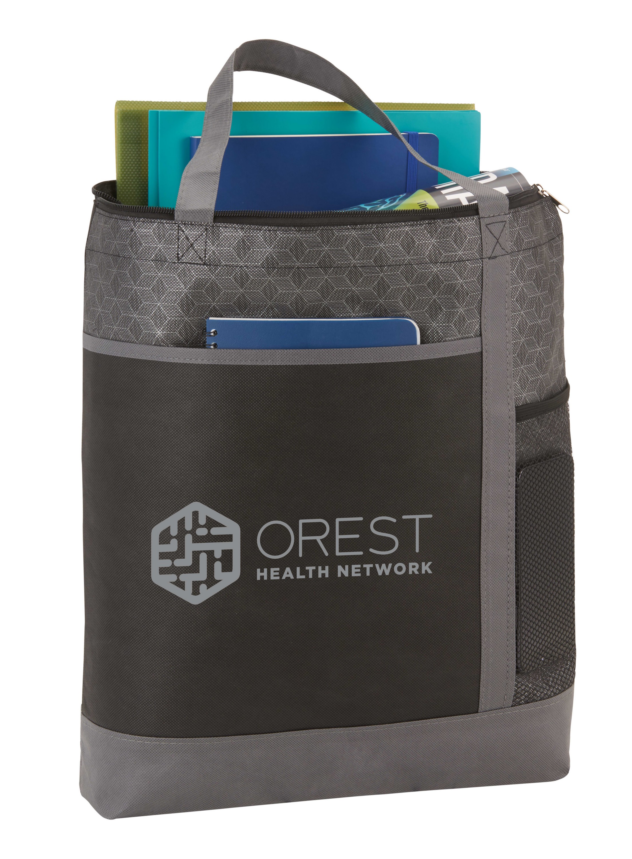 Picture of Chrome Non-Woven Zipper Convention Tote