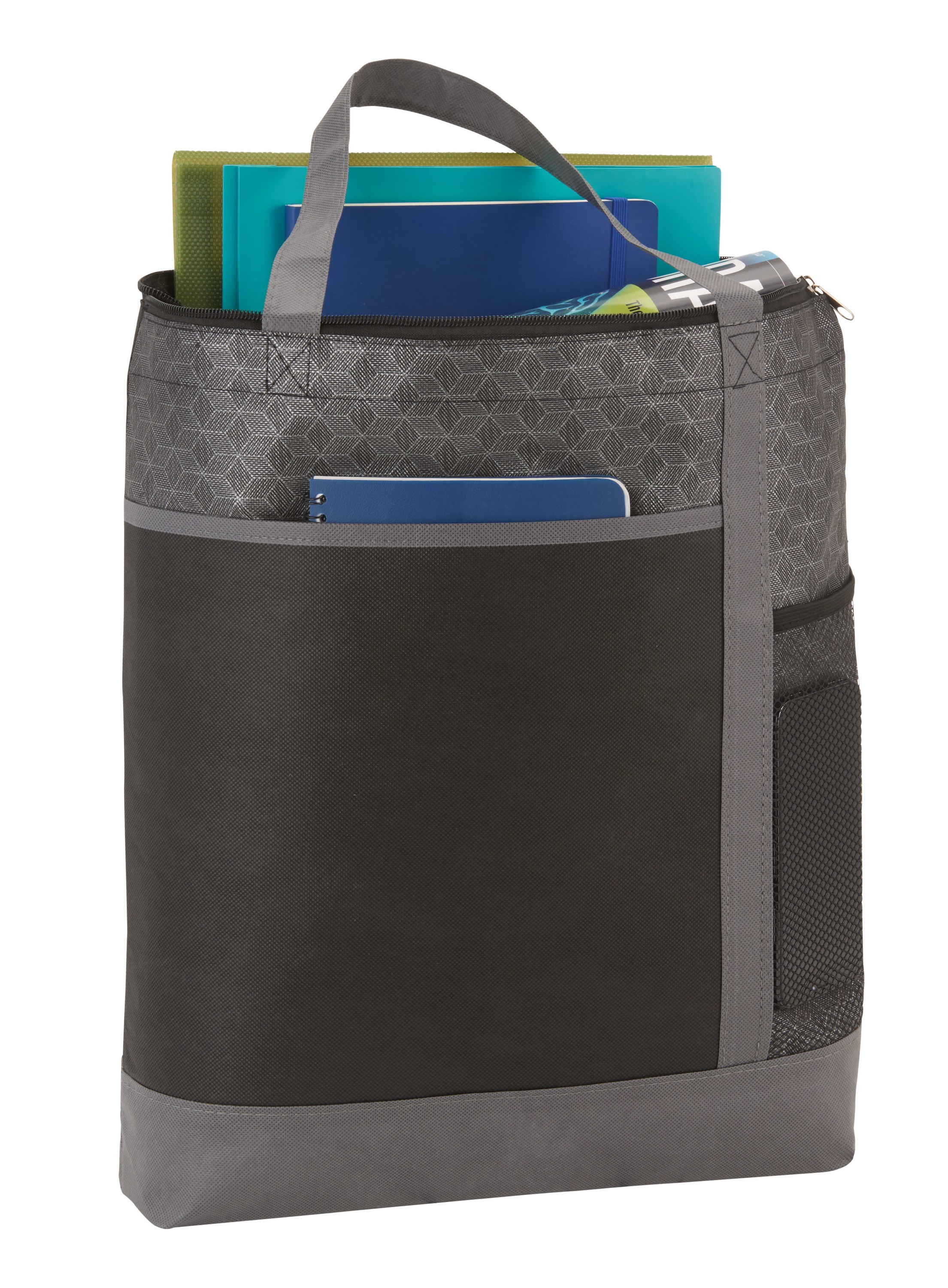 Picture of Chrome Non-Woven Zipper Convention Tote