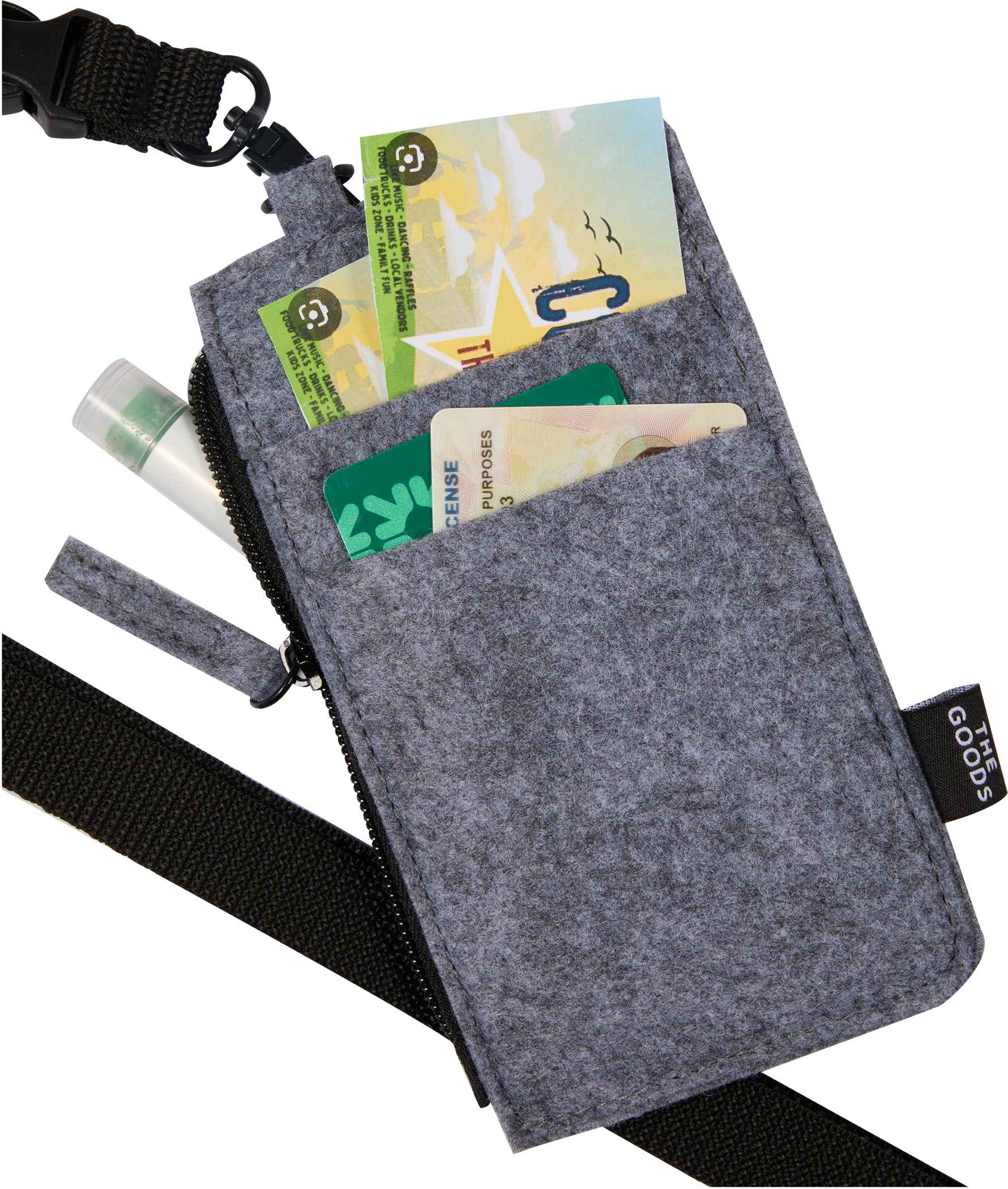 Picture of THE GOODS™ Recycled Felt Lanyard Wallet