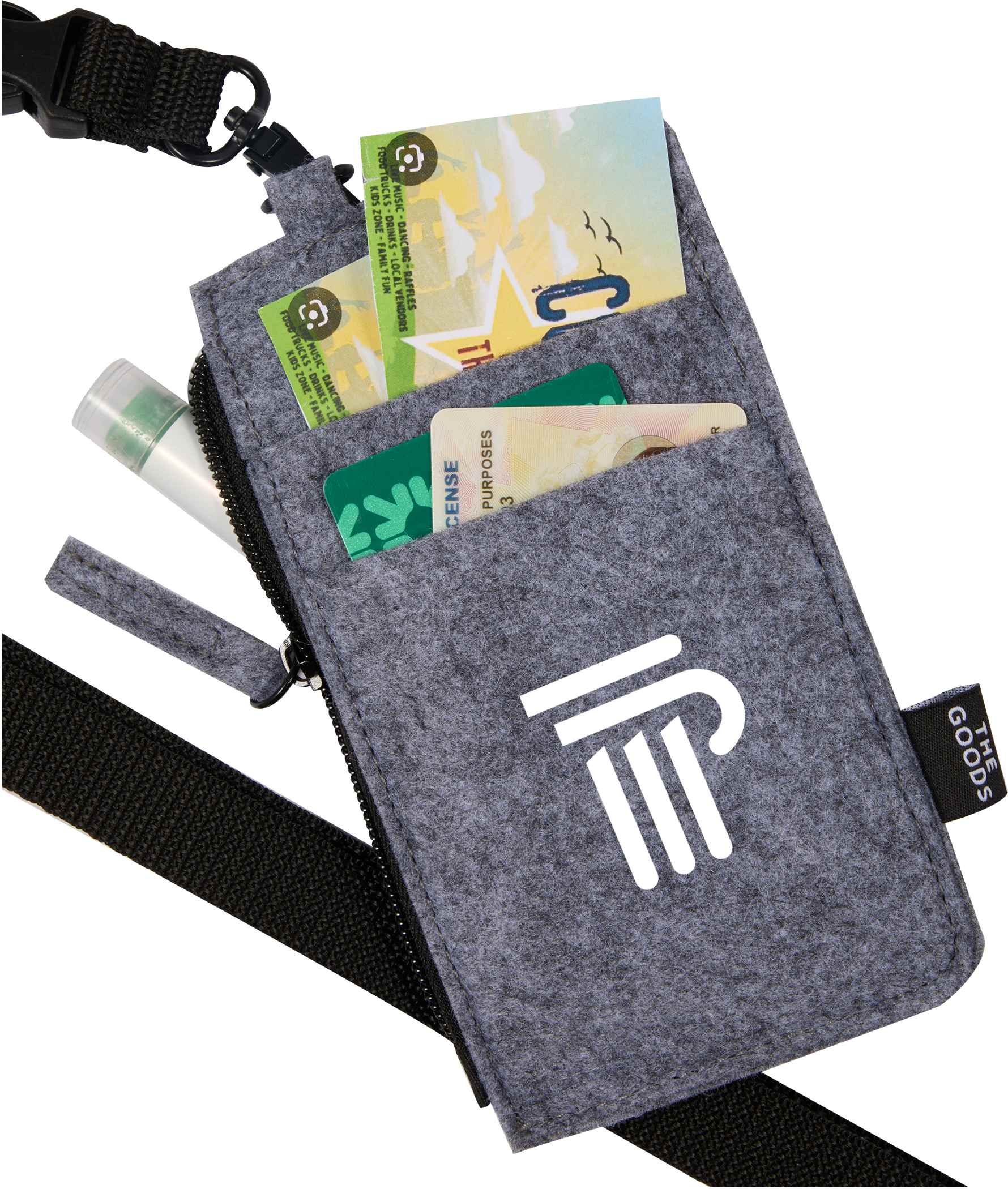 Picture of THE GOODS™ Recycled Felt Lanyard Wallet