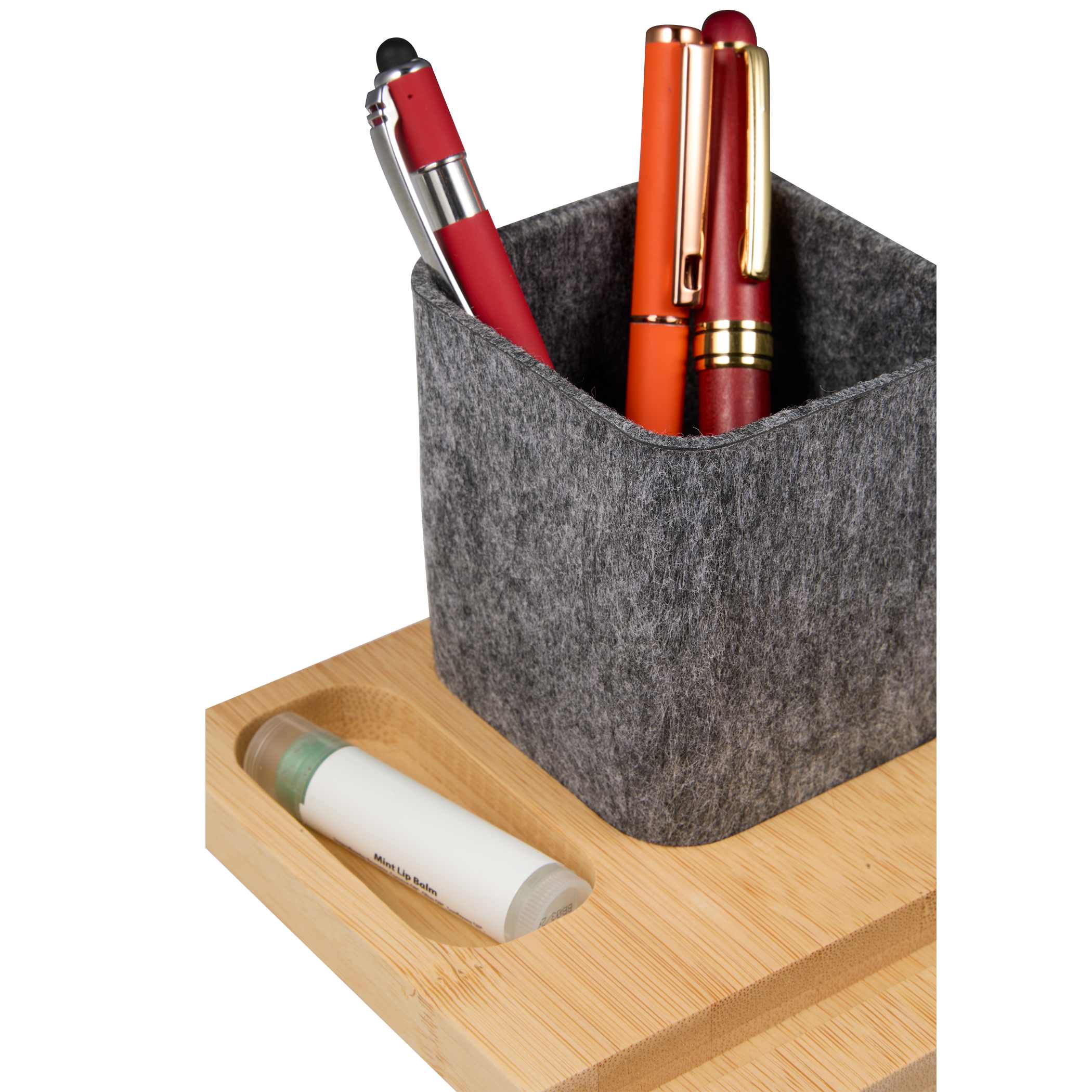 Picture of Recycled Felt & Bamboo Pen Holder