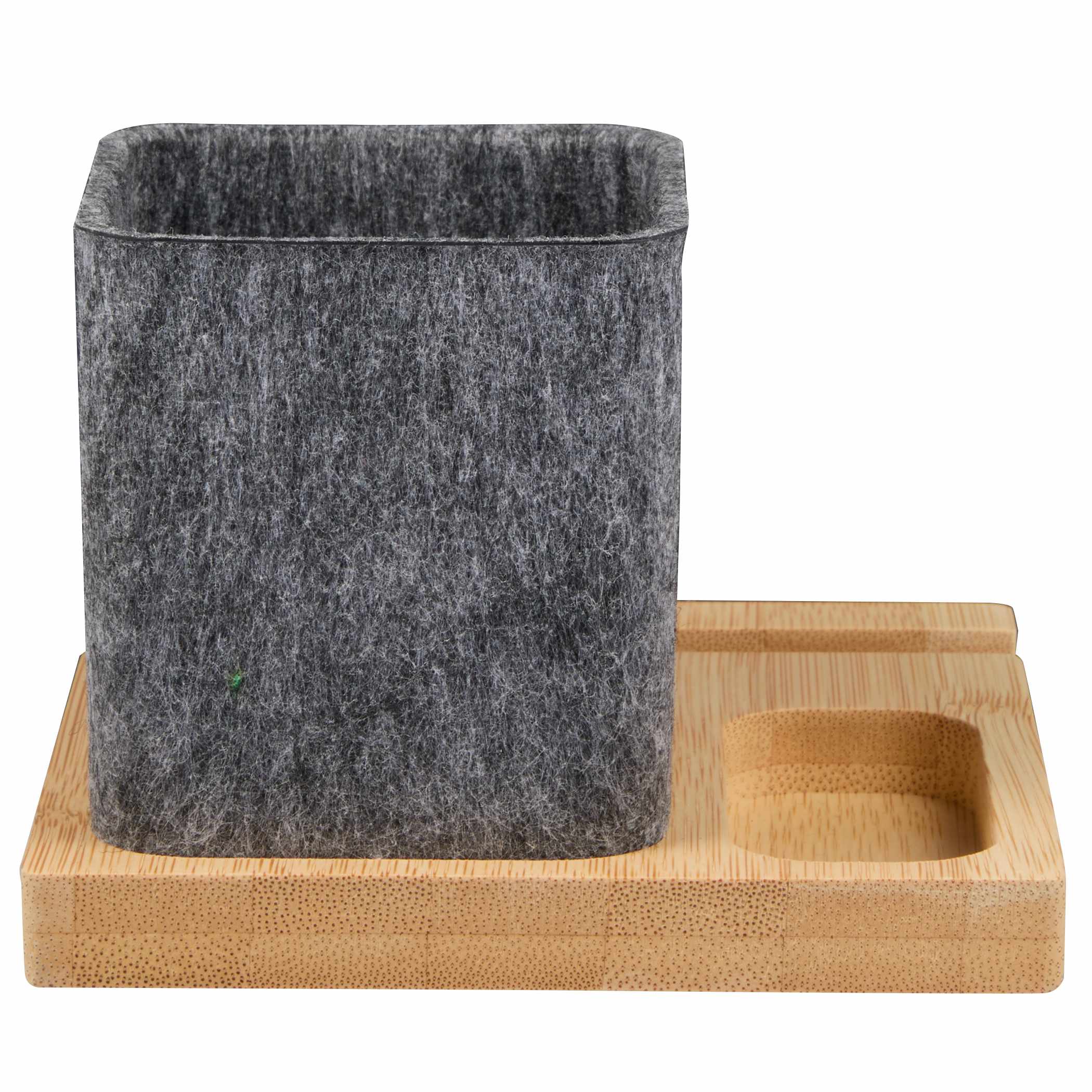 Picture of Recycled Felt & Bamboo Pen Holder