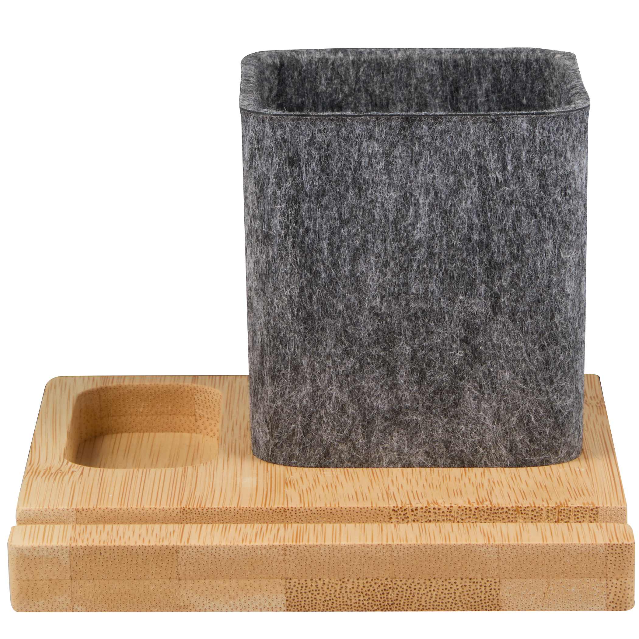 Picture of Recycled Felt & Bamboo Pen Holder